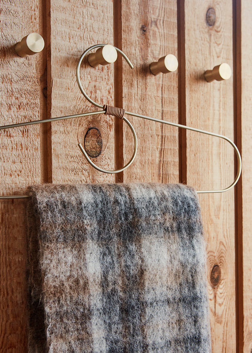 2x Pin Hooks Brass Copper