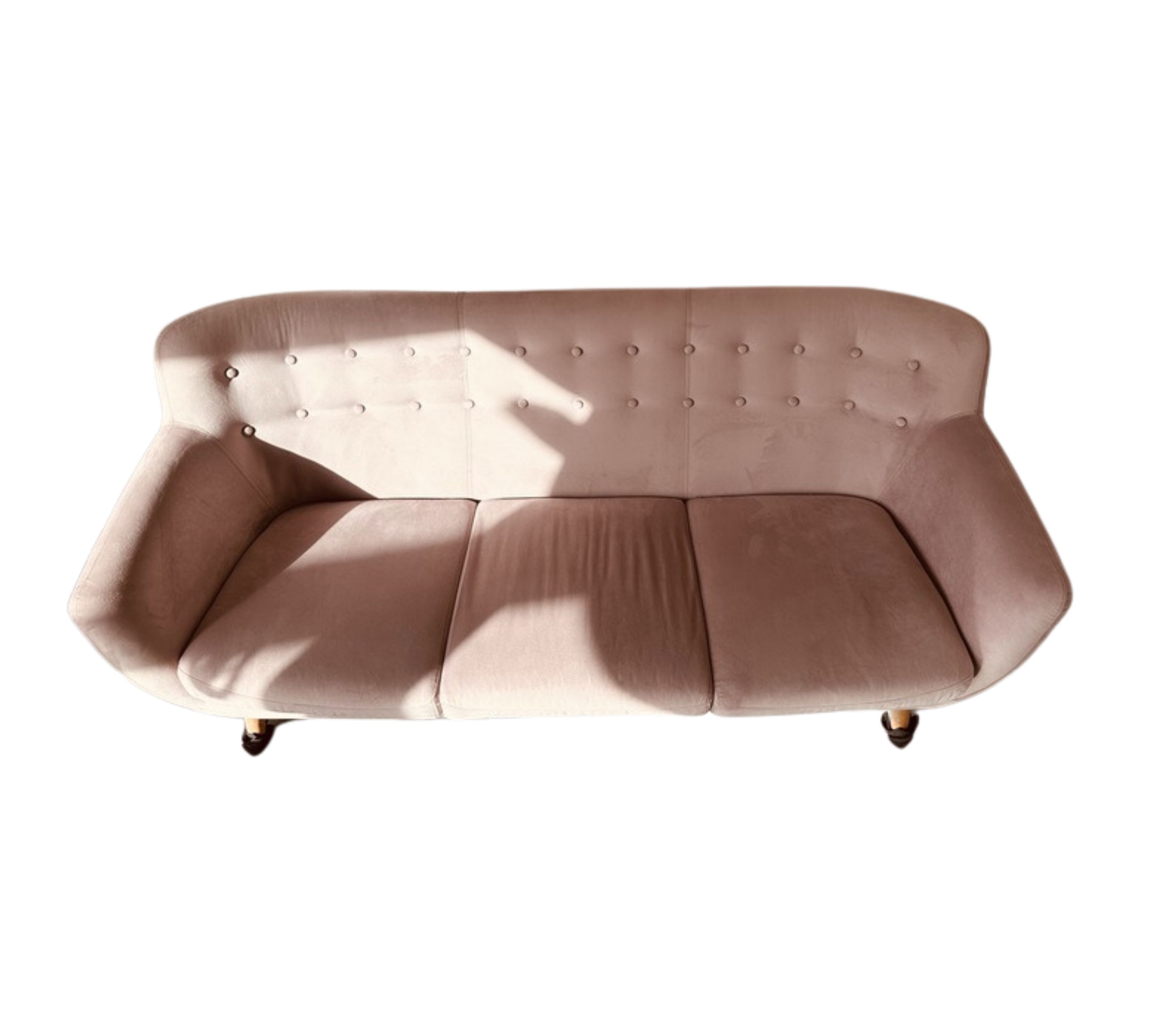 Anne Sofa 3-Sitzer Velour Lux Vintage Rosa