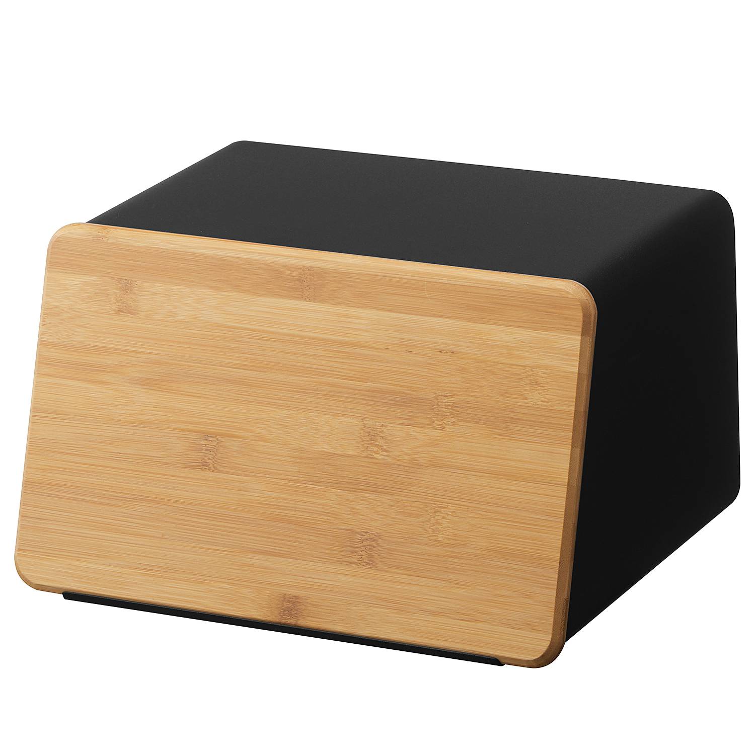 Tower Brotkasten Bambus Stahl Schwarz