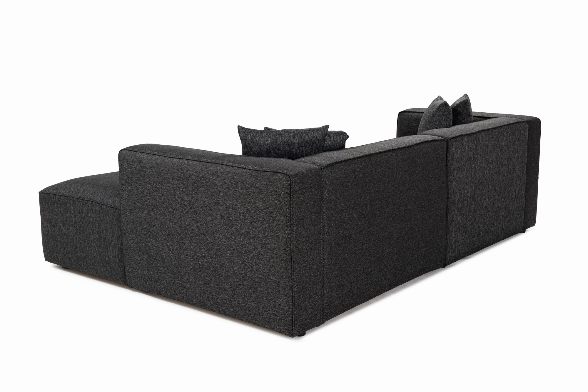 Mora Ecksofa Links Schwarzgrau