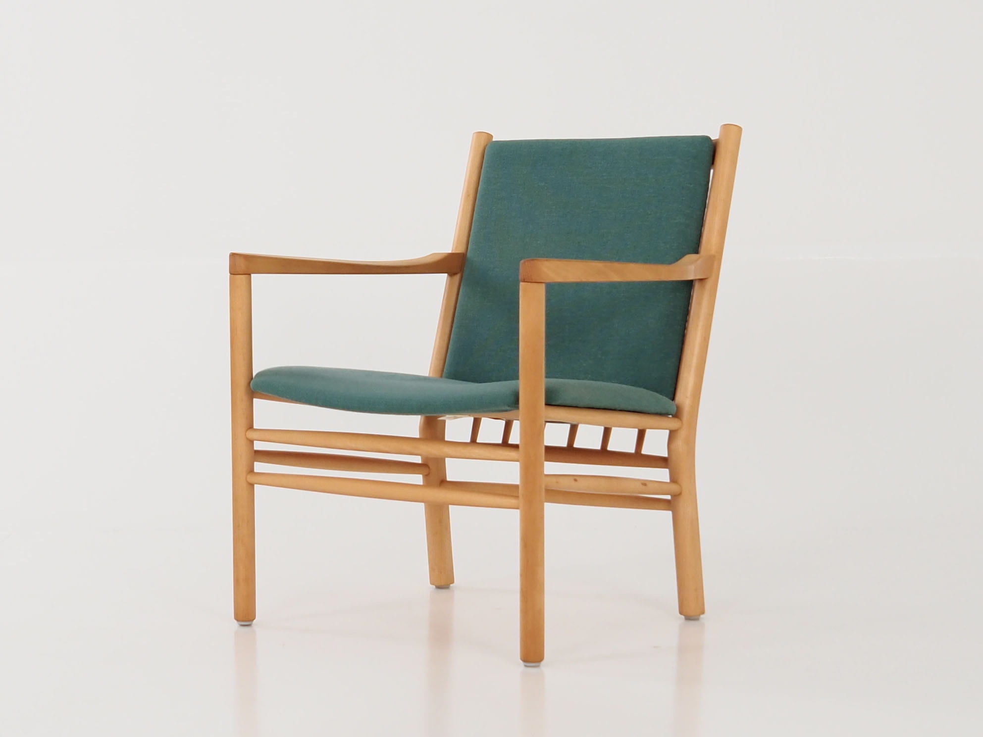 Vintage Stuhl Buchenholz Grün 1970er Jahre