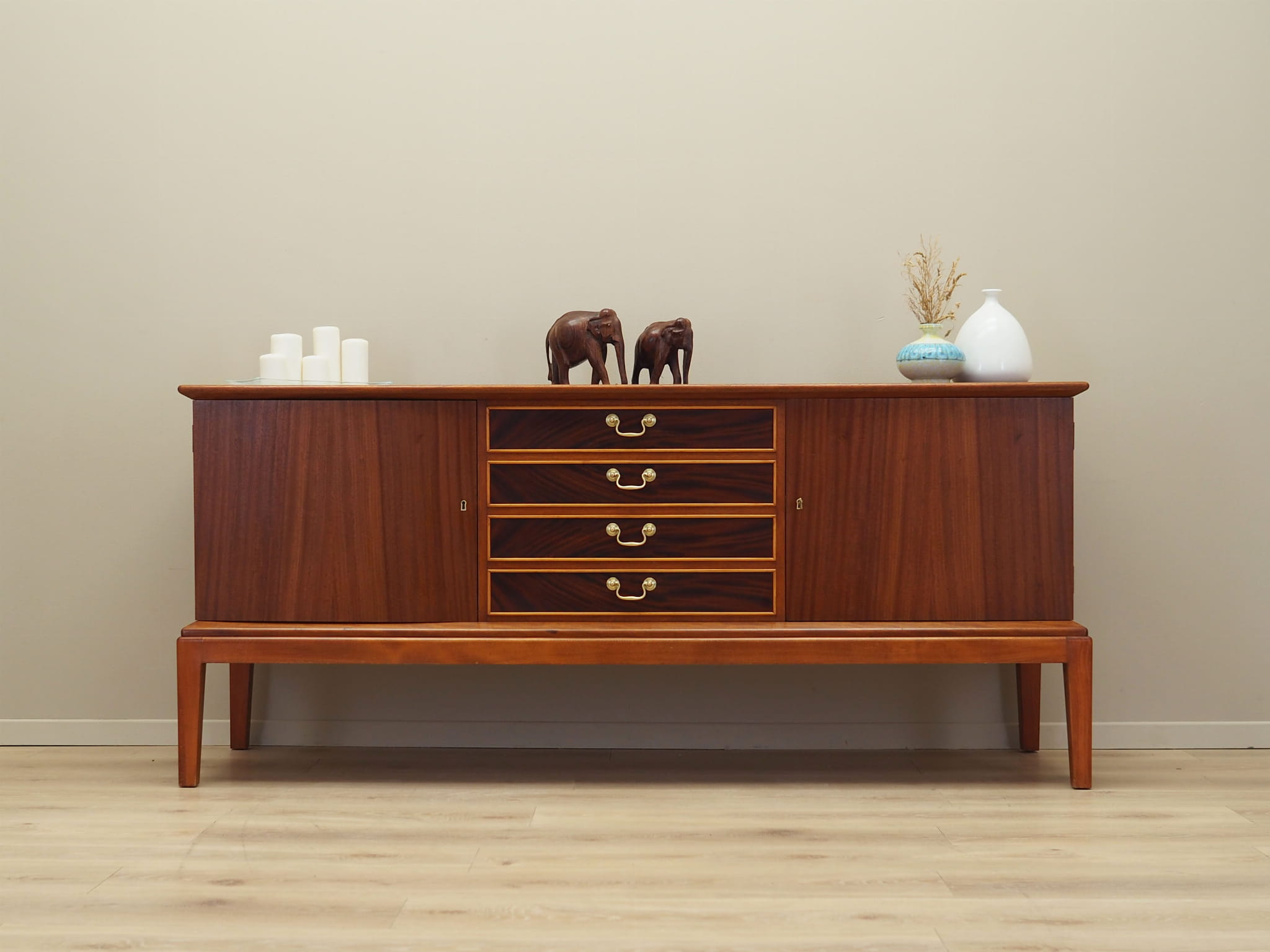 Sideboard Mahagoni Braun 1970er Jahre