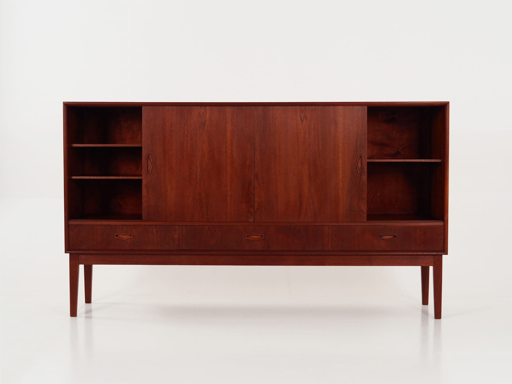 Highboard Teakholz Braun 1970er Jahre