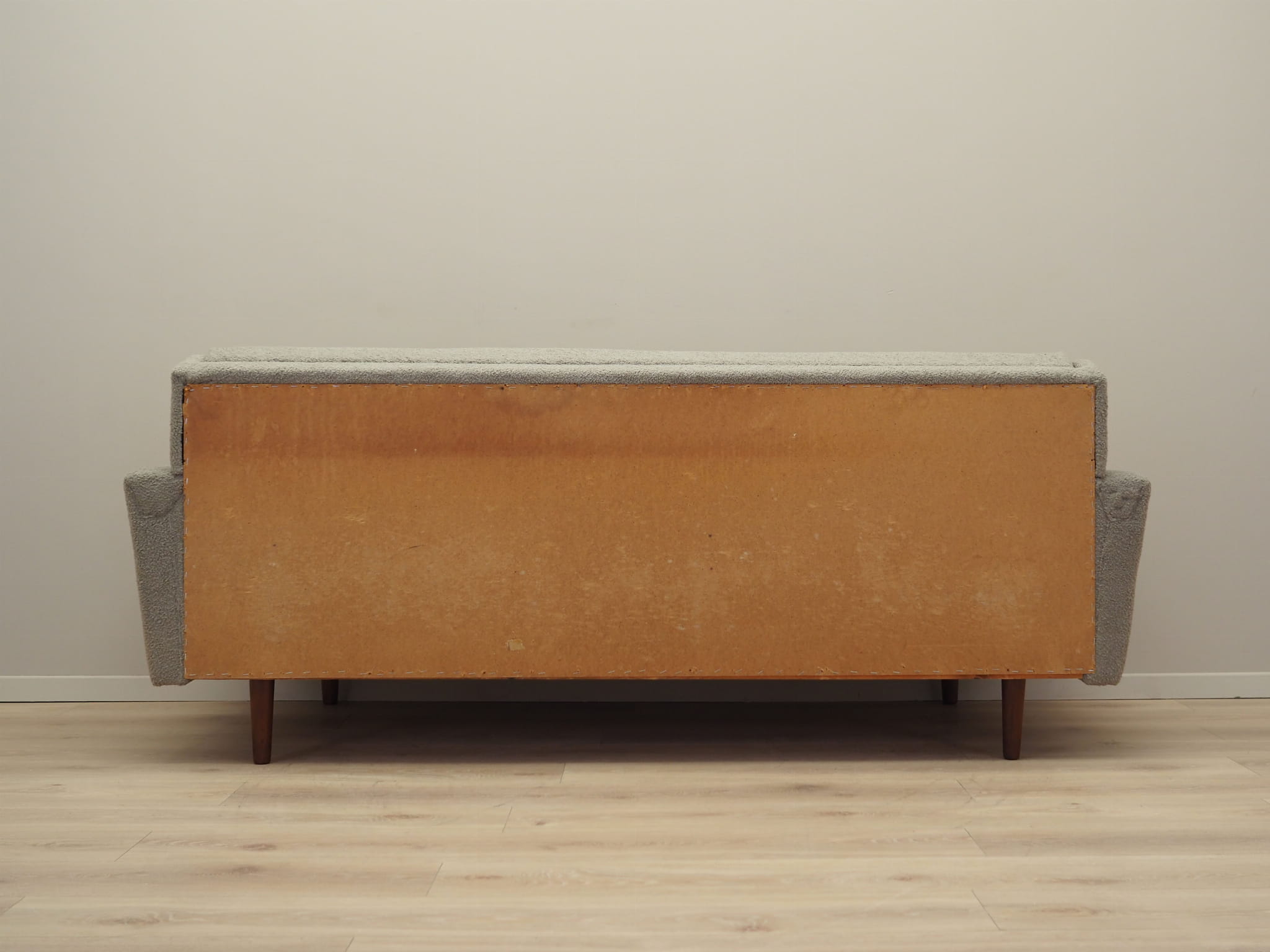Schlafsofa Teakholz Textil Grau 1960er Jahre