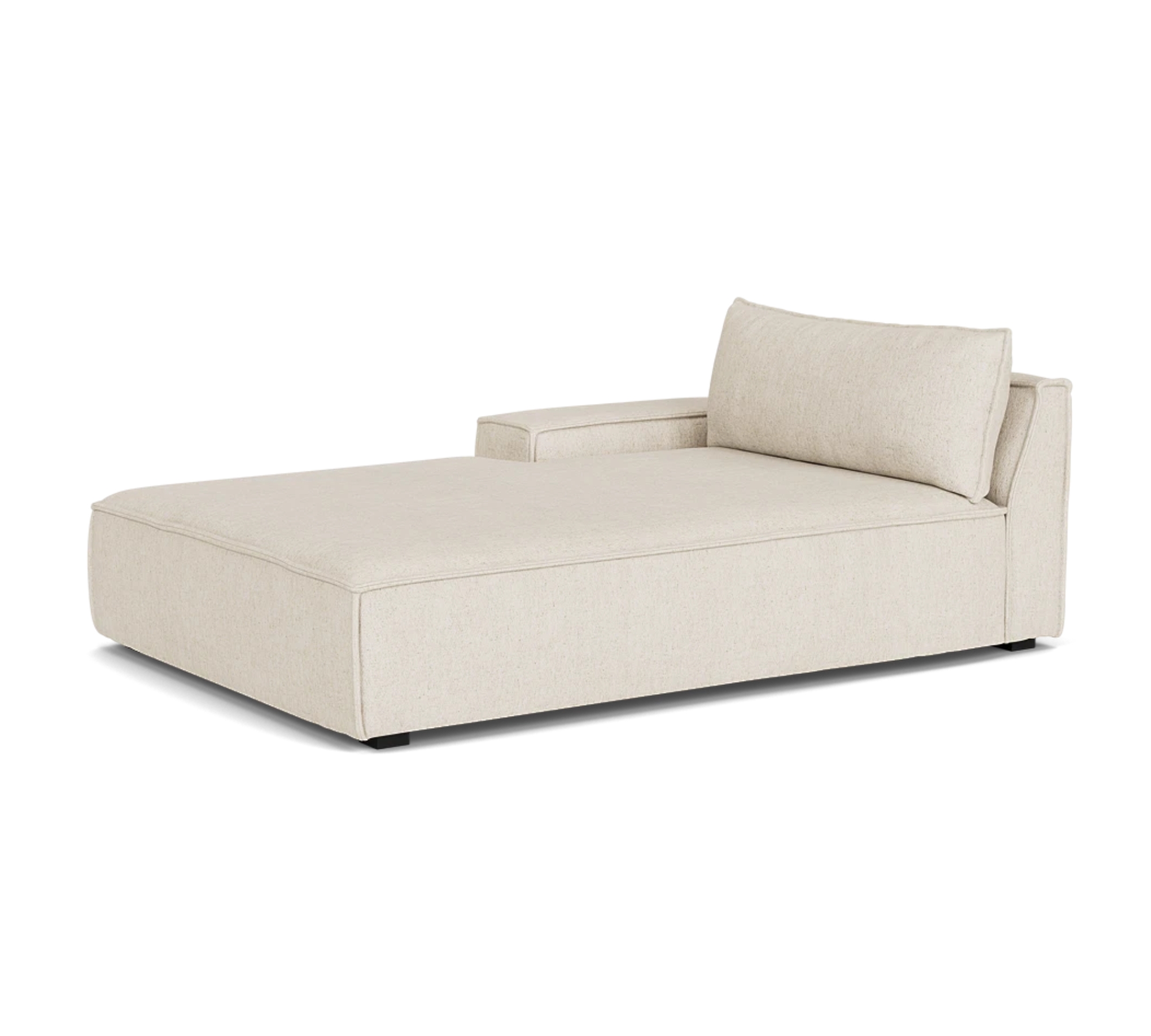 Daphne 1-seater chaise longue Left Moonlight Sand