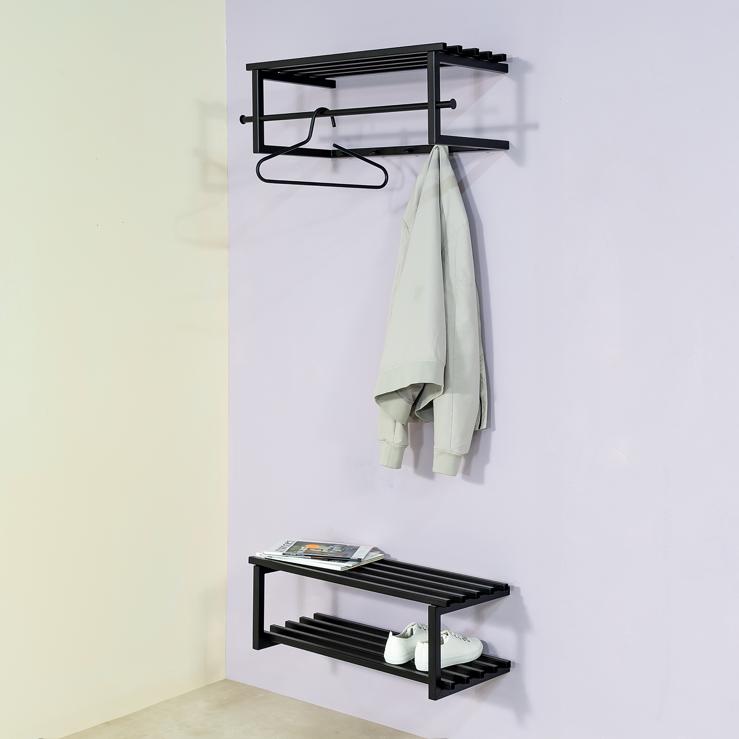 Norton Wall Coat Rack Black