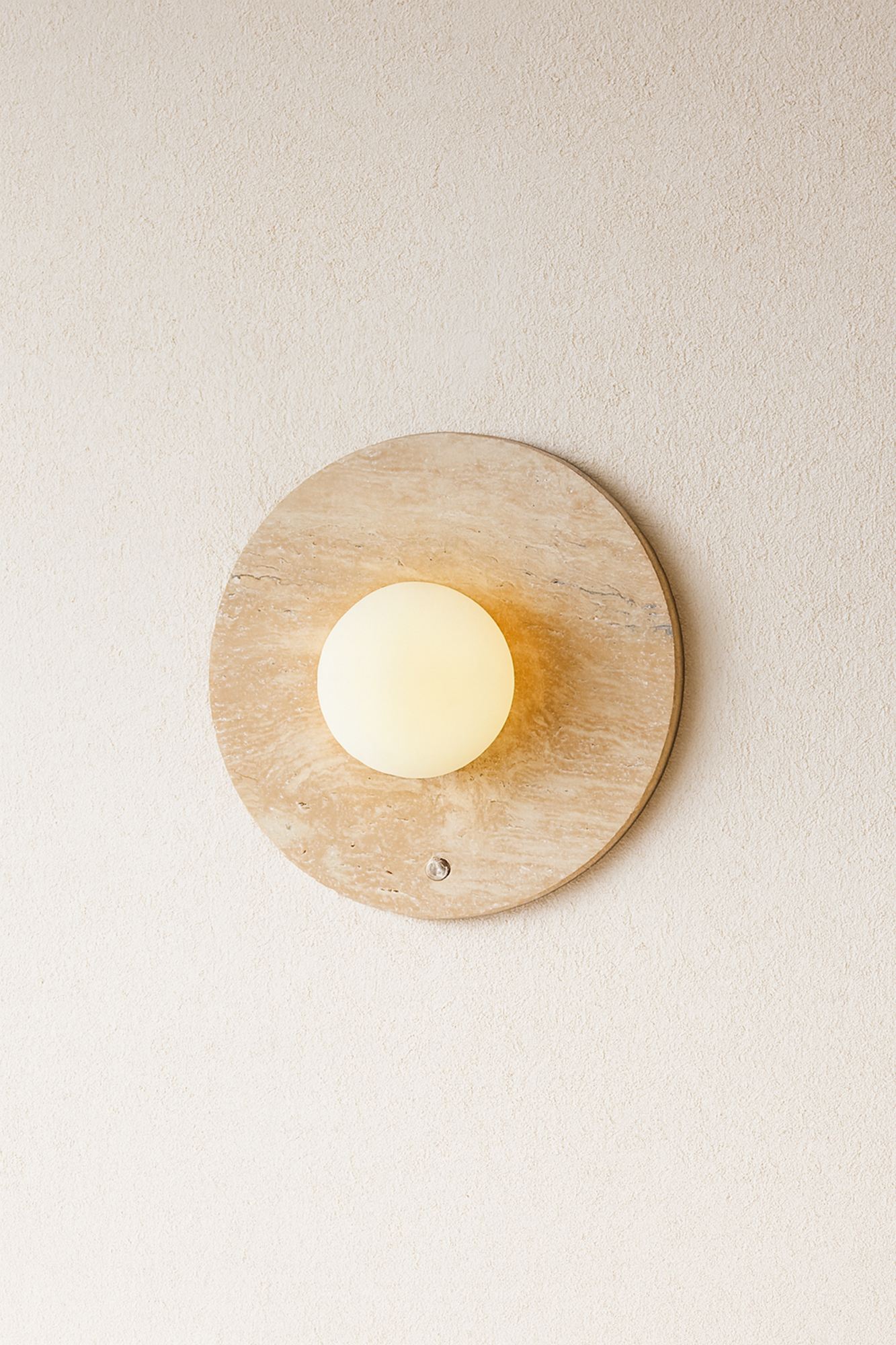 Tor-Nun-D Wandleuchte Travertin Creme