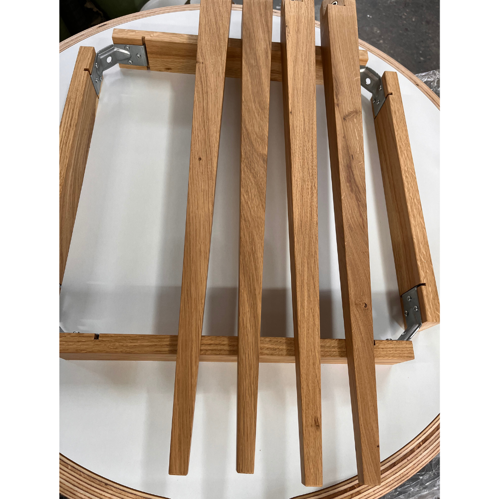 Beluga Esstisch Holz Grau Ø 90cm
