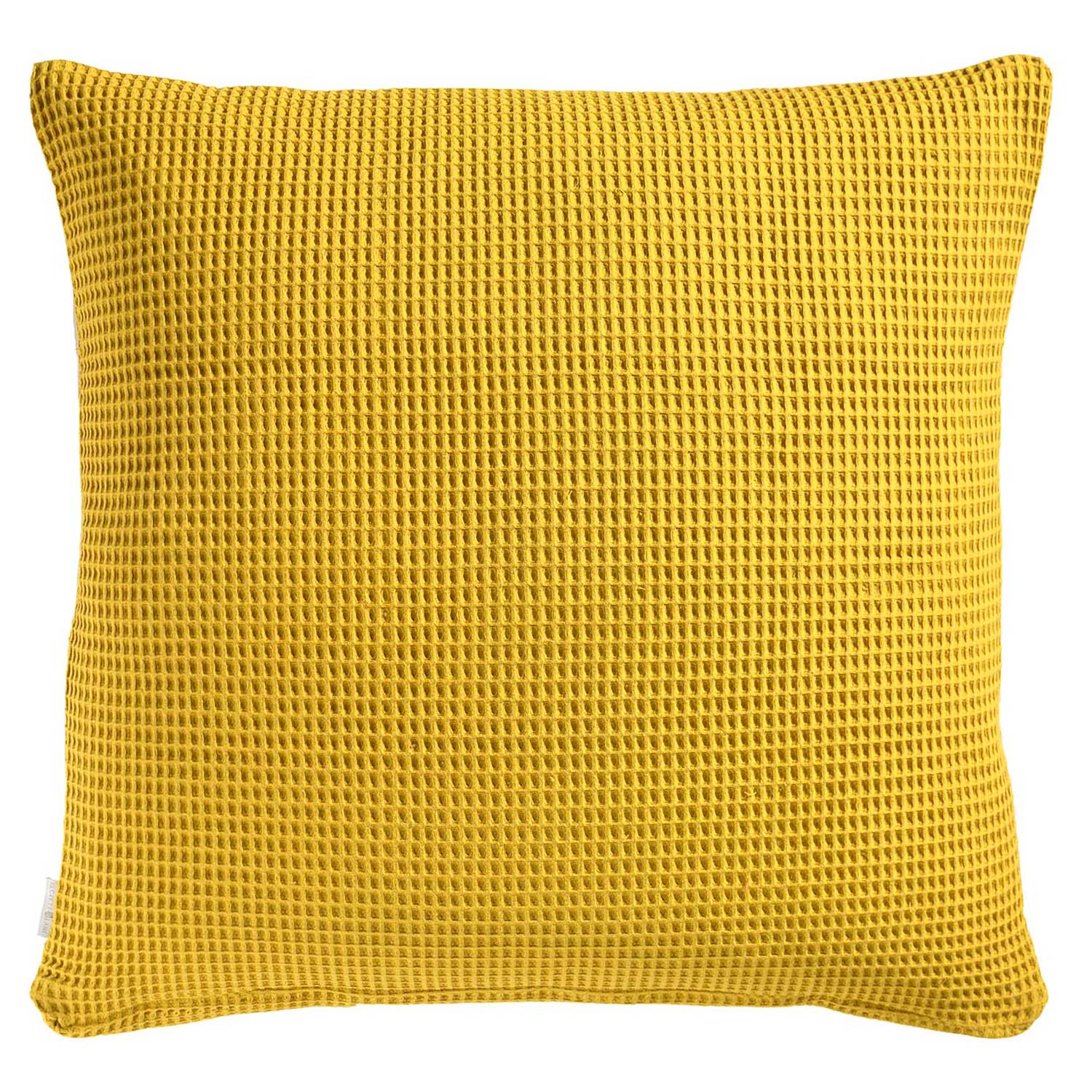 Wafel II Pillowcase Cotton Curry Yellow 50 x 50 cm