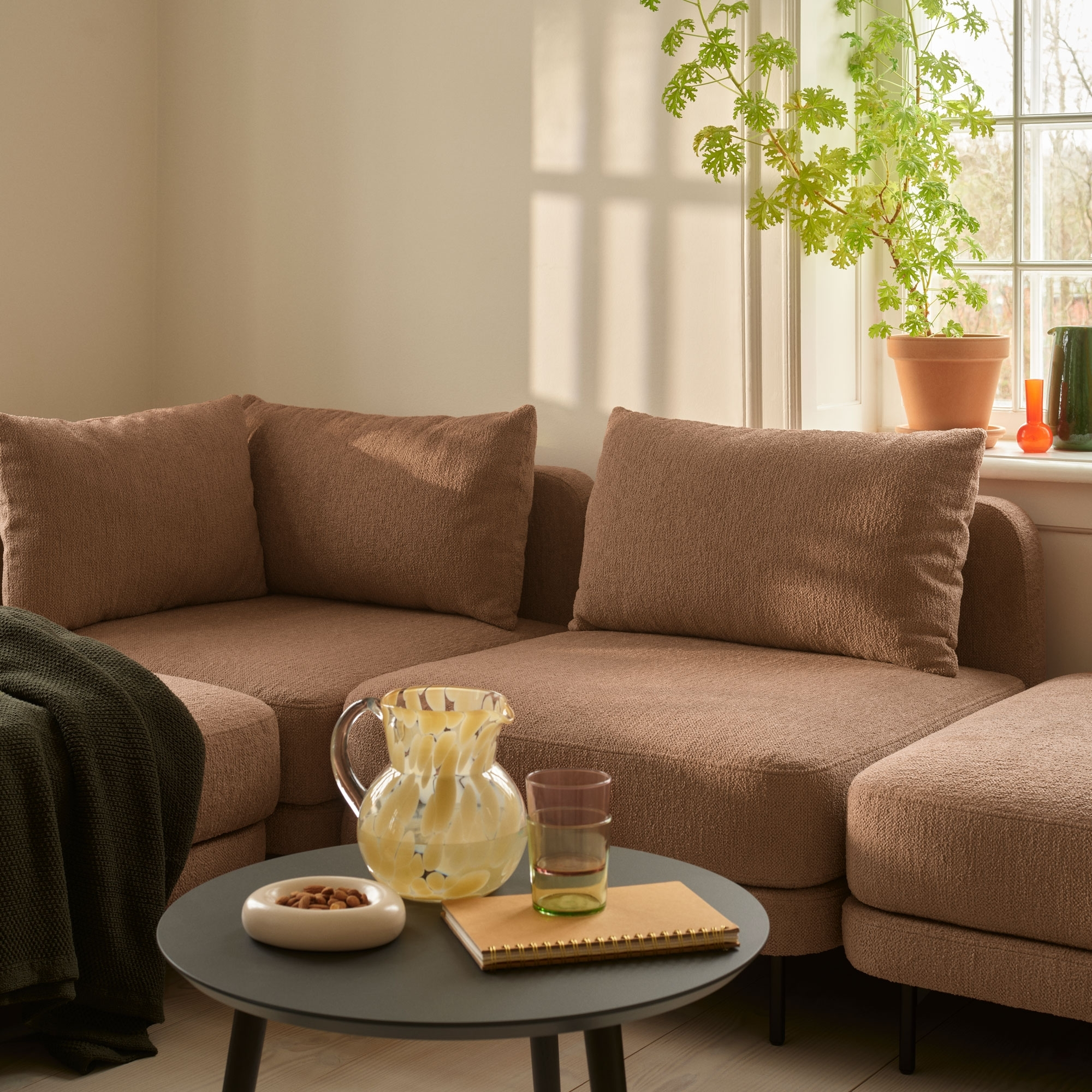 Maison Eckmodul Bouclé Stoff Time Blush