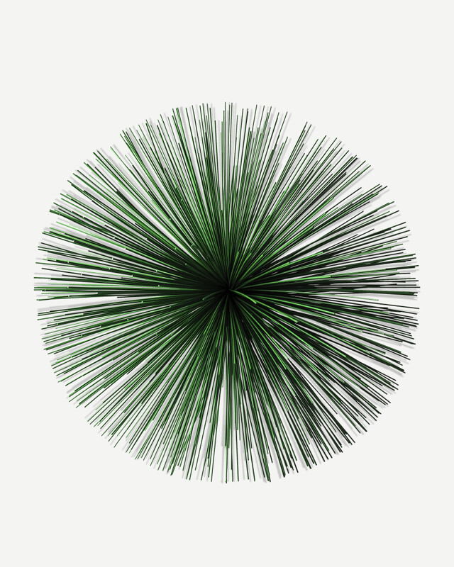 Prickle Decorative Object Metal Green