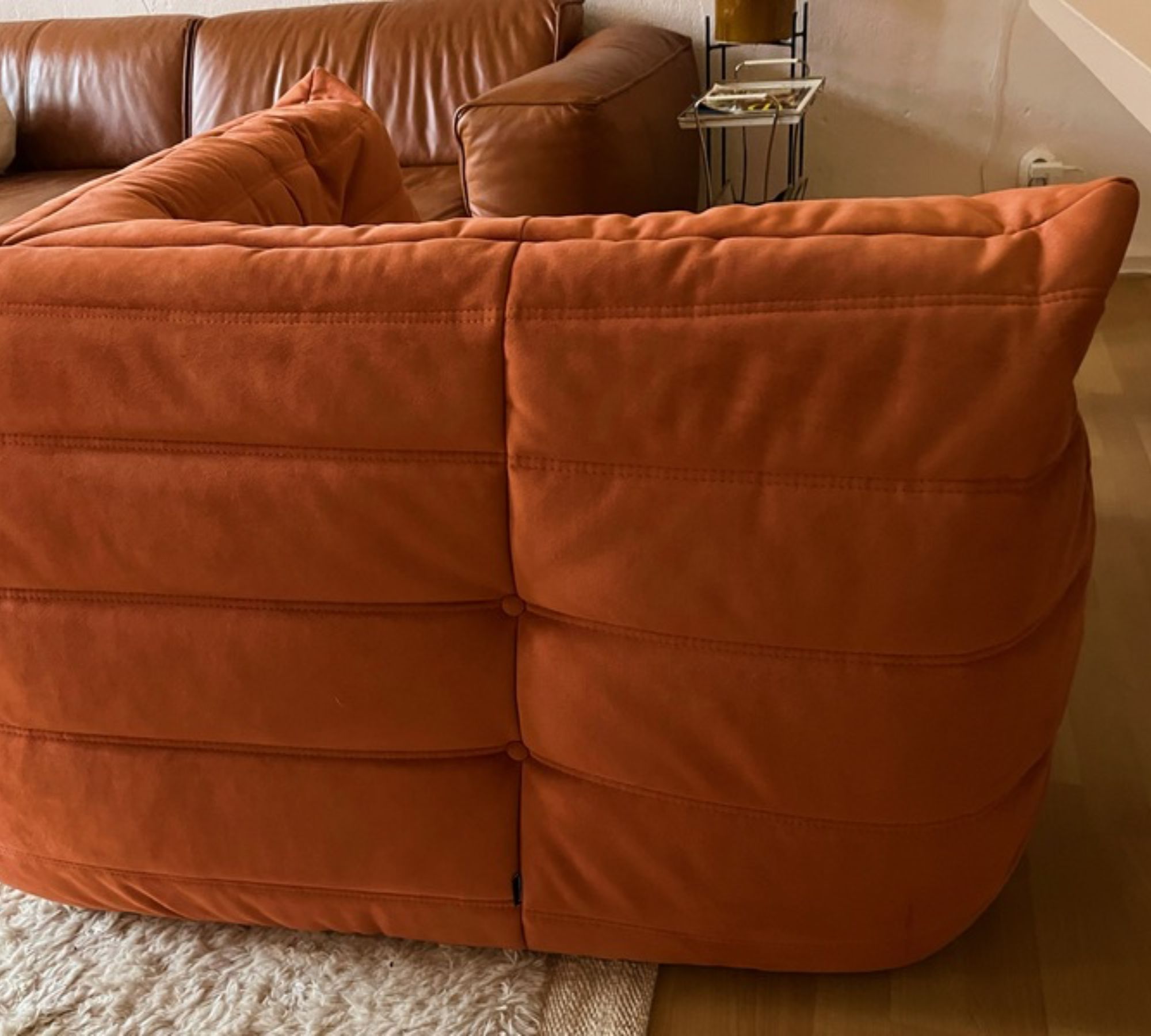 Togo Eckteil Stoff Orange