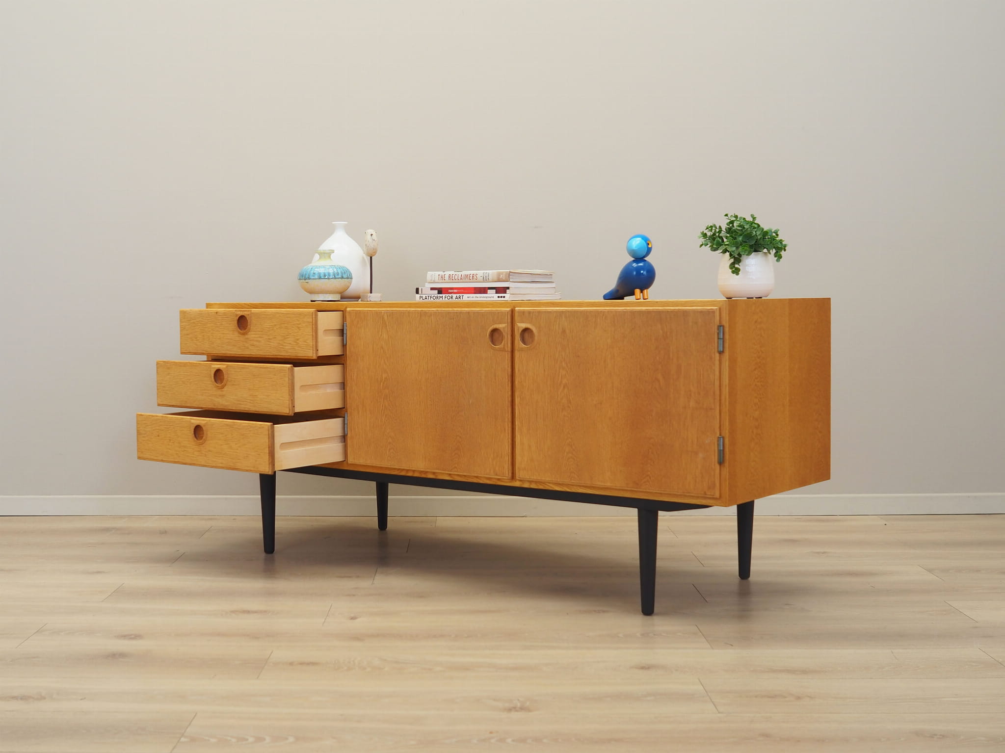 Sideboard Holz Beige 1970er Jahre