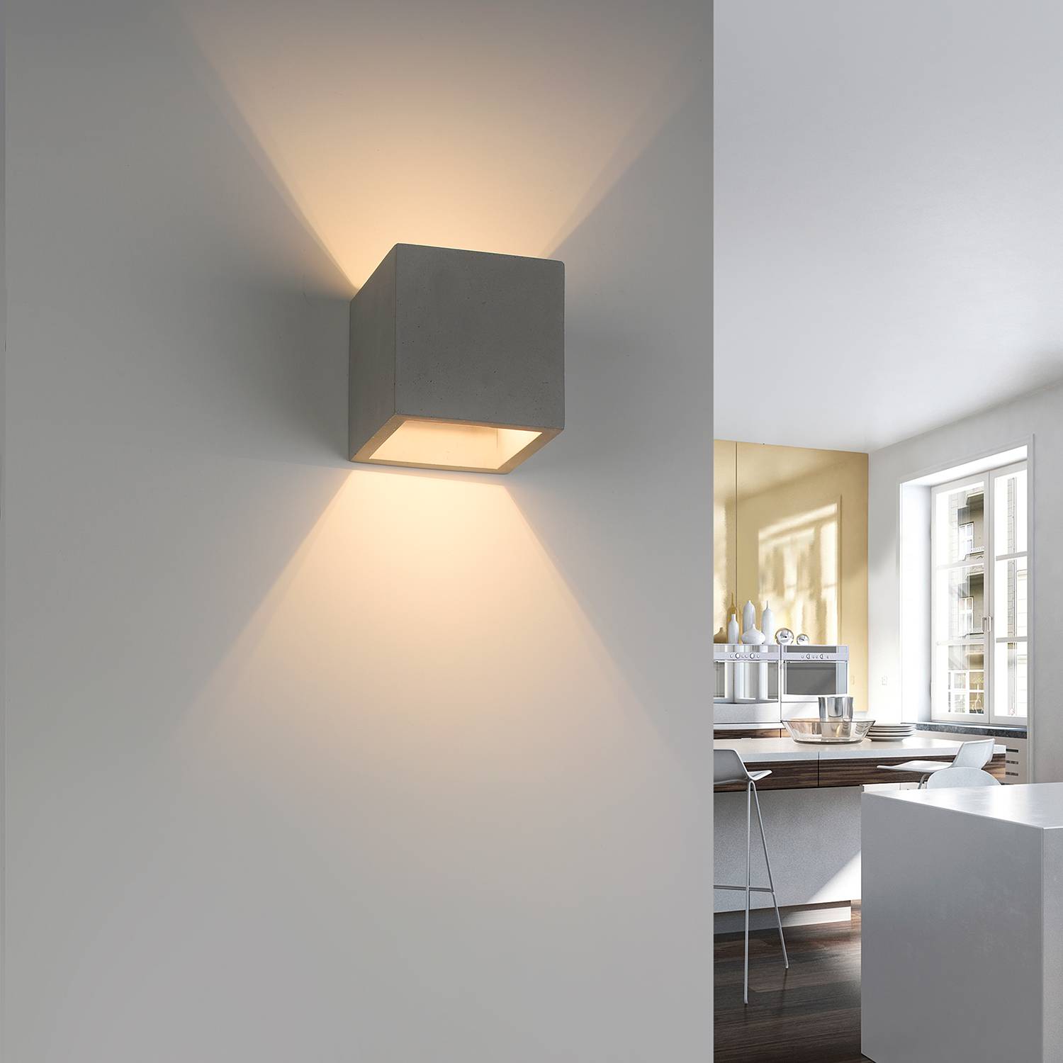 Eton Wandleuchte Beton Metall 1-flammig