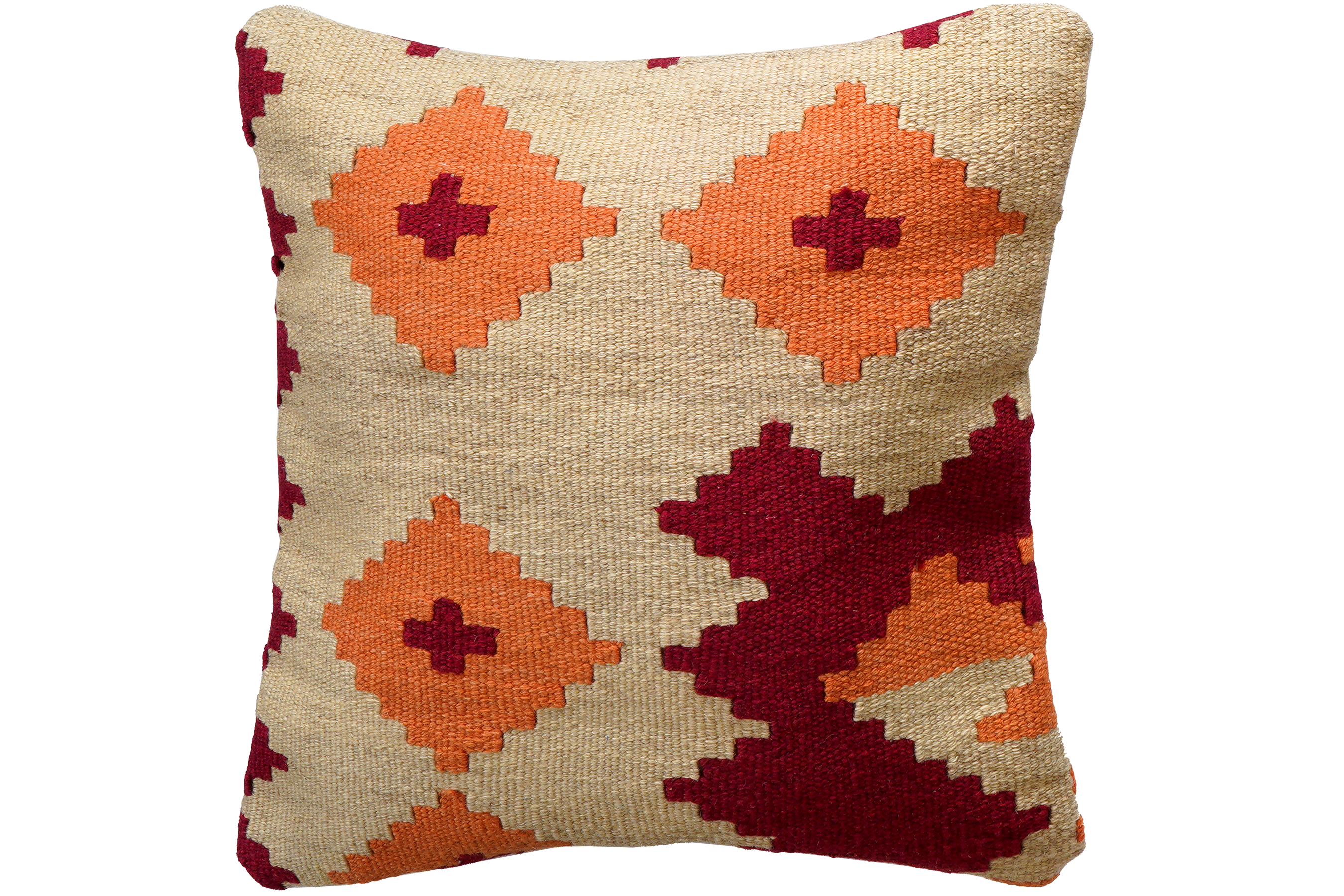 Kilim Kissenbezug Baumwolle Mehrfarbig