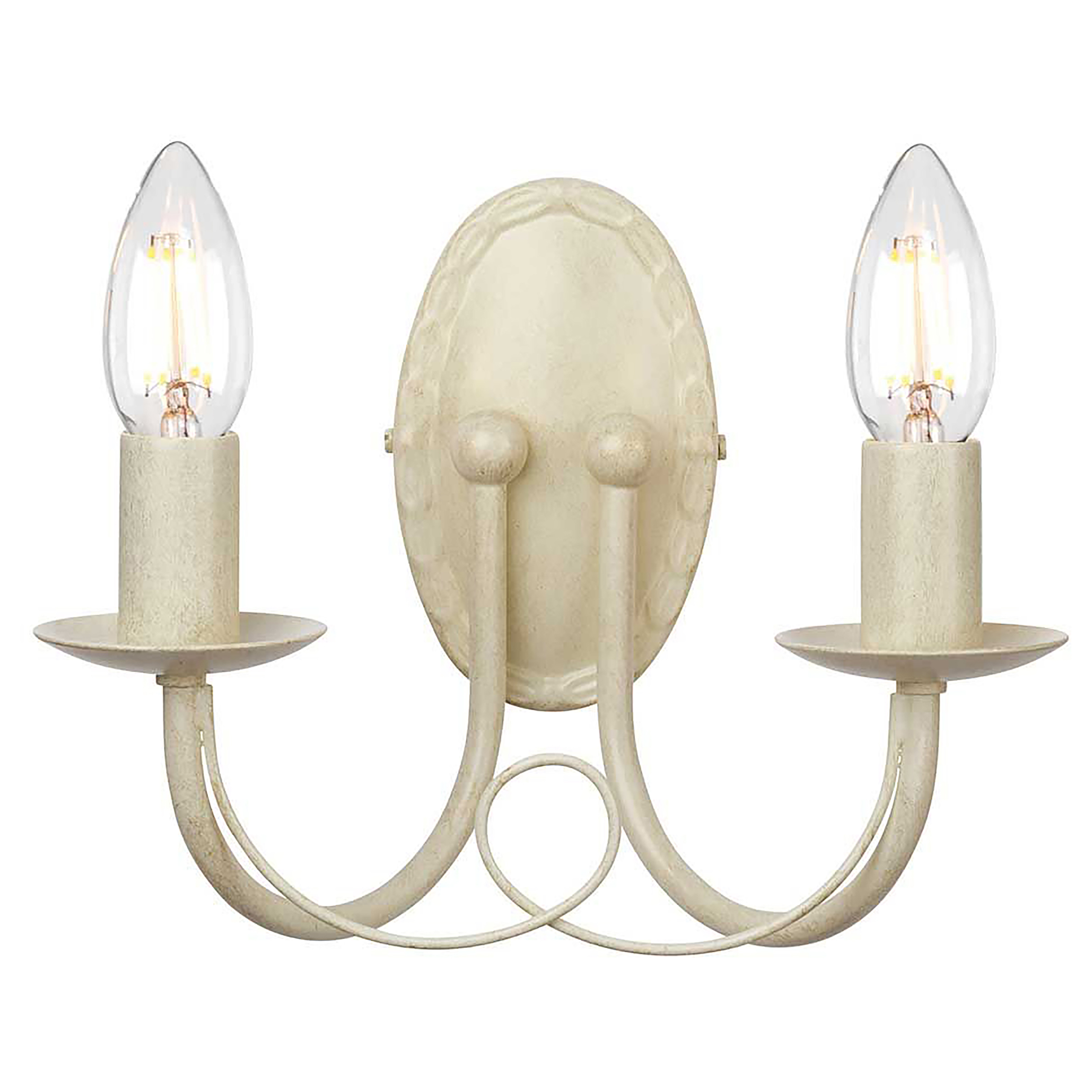 Wall Lamp Minster 2-Light Steel Beige