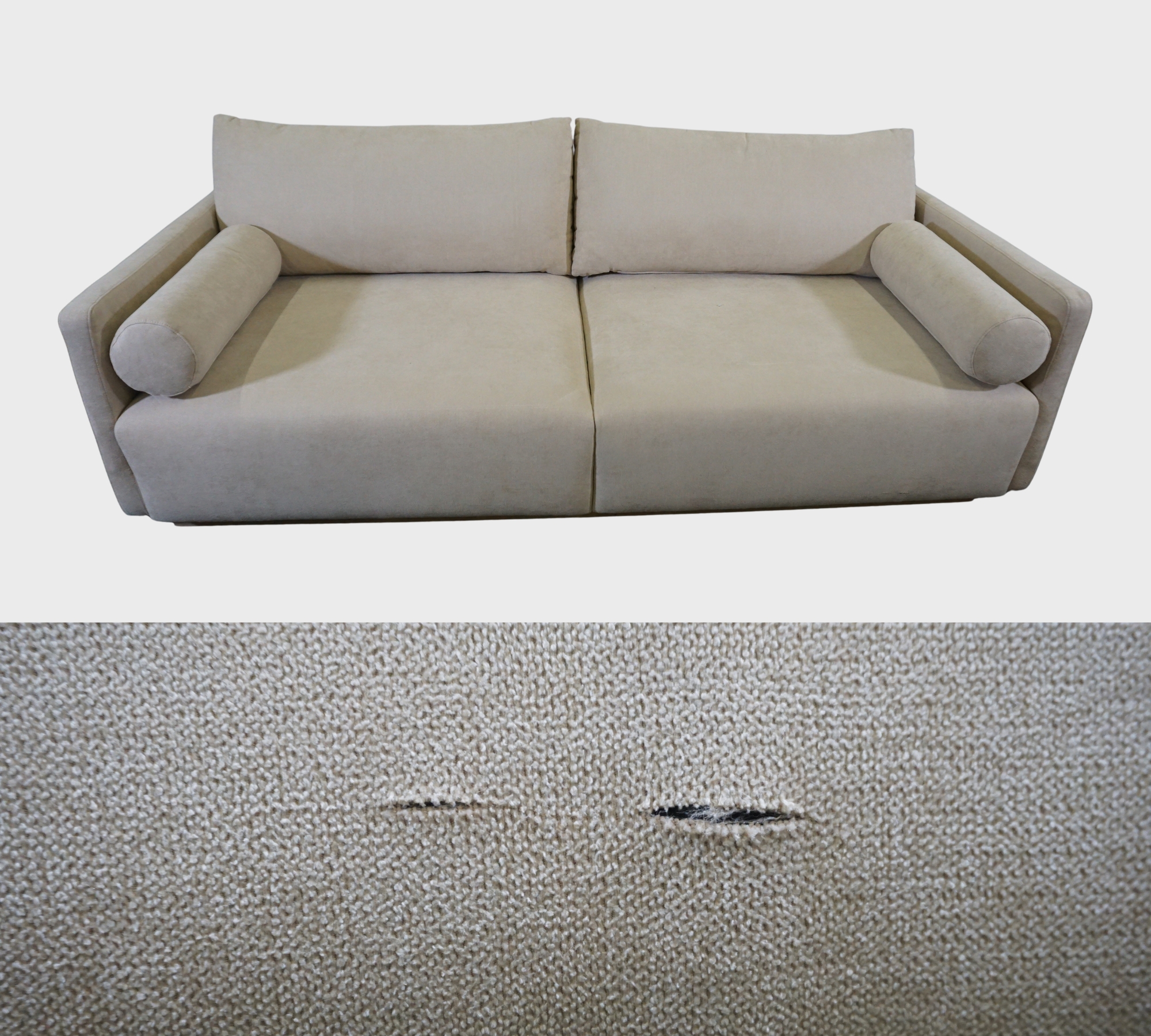 Kenta Sofa 3-Seater Shape Cream