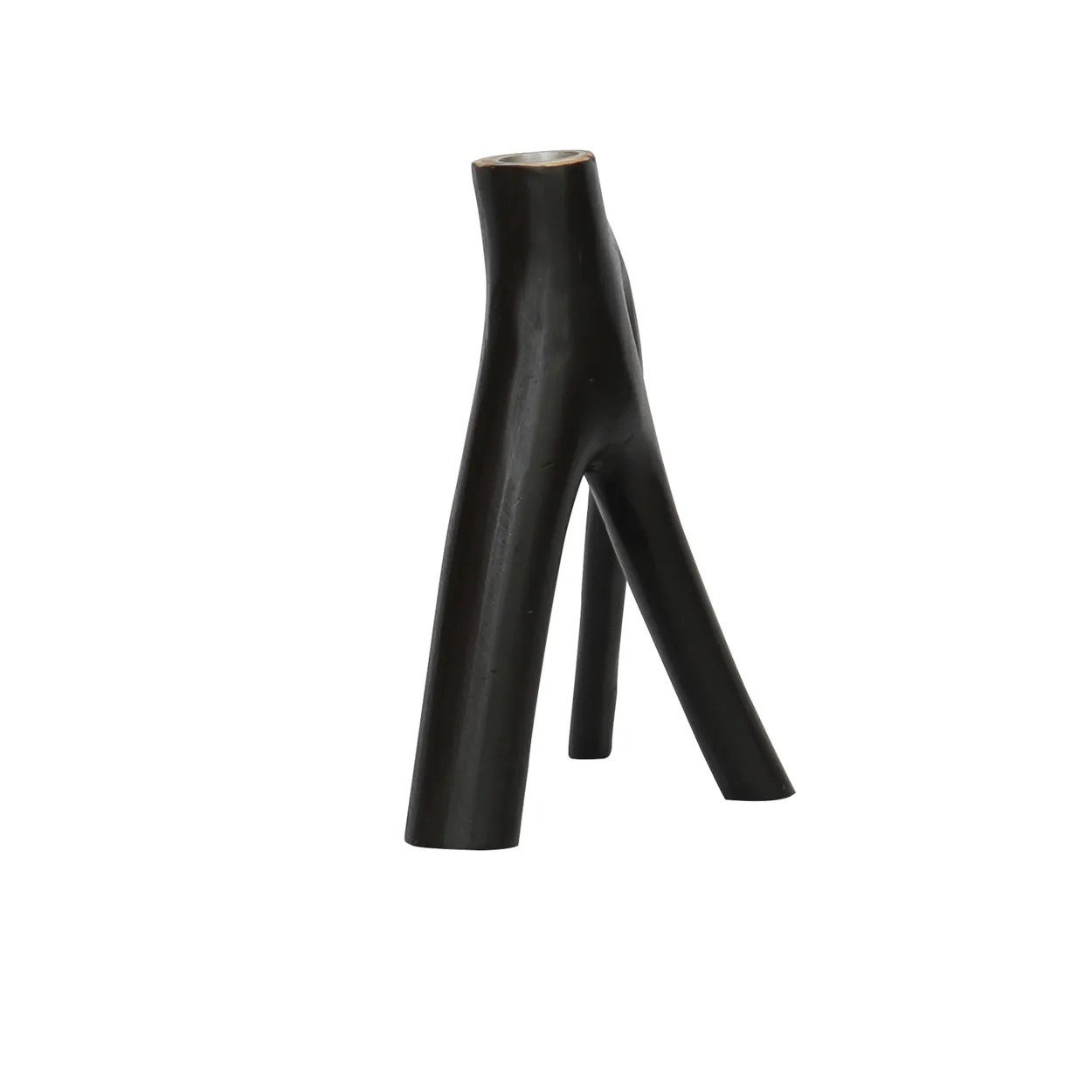 Triple Twig Candle Holder Black