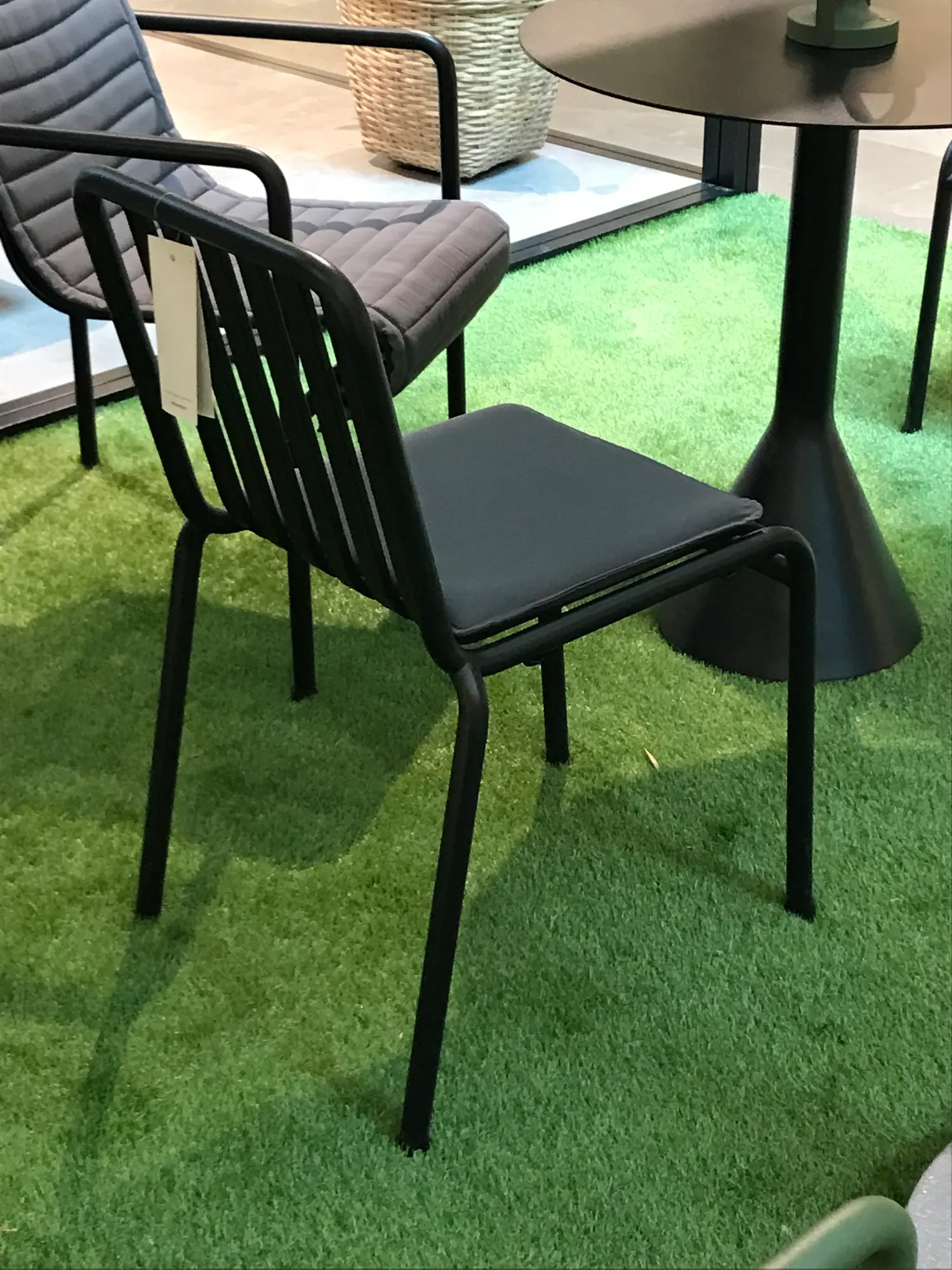 Palissade Gartenstuhl Metall Schwarz