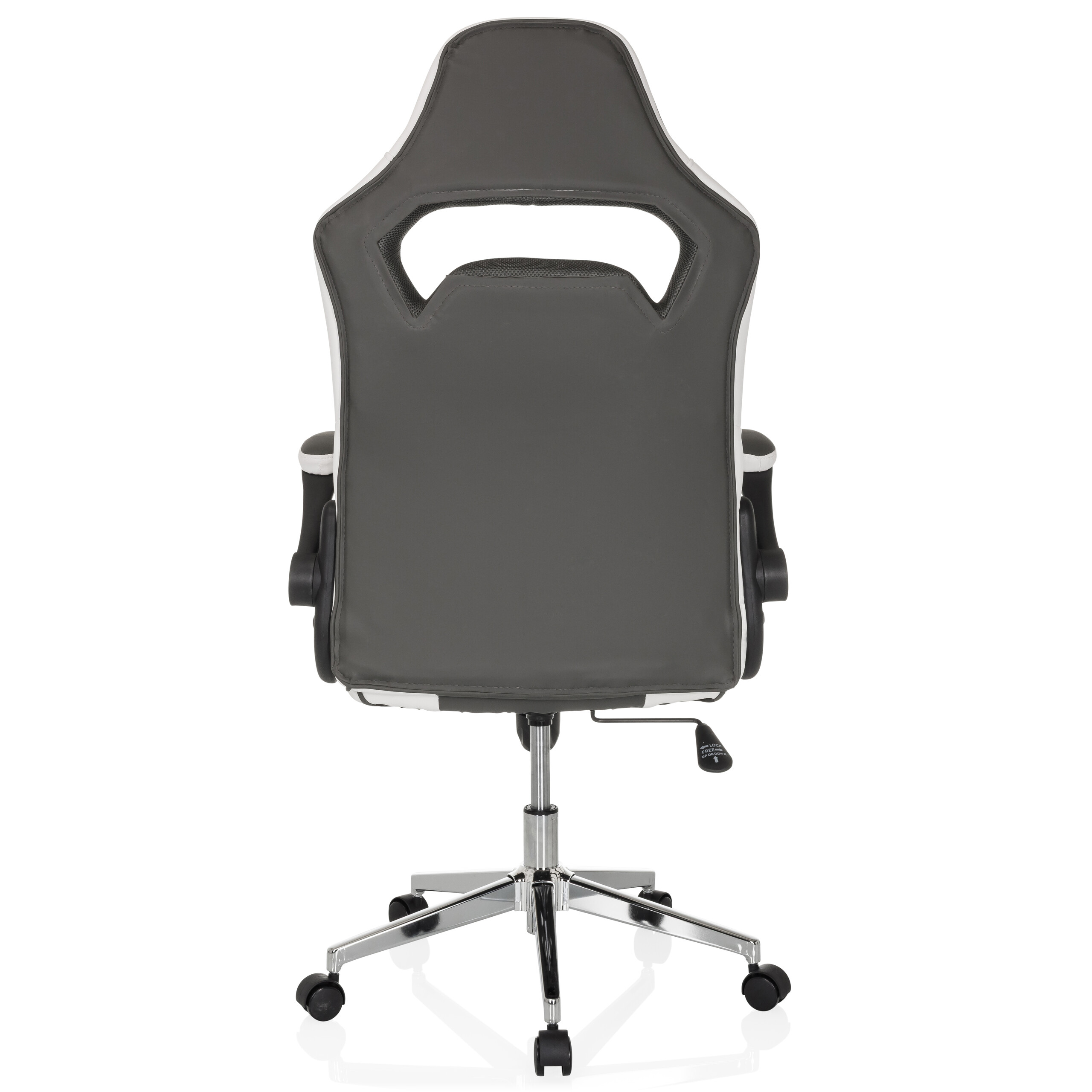 GAME SPORT PRO Bürostuhl Kunstleder Weiß Grau