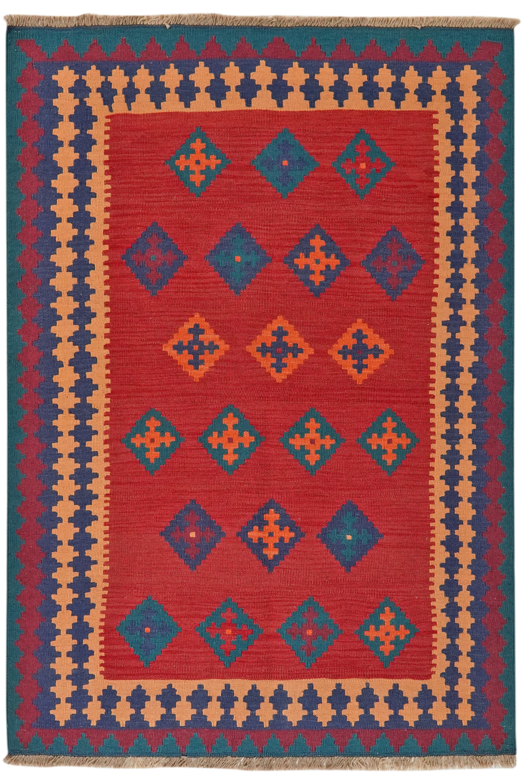 Kilim Gashgai Teppich Mehrfarbig
