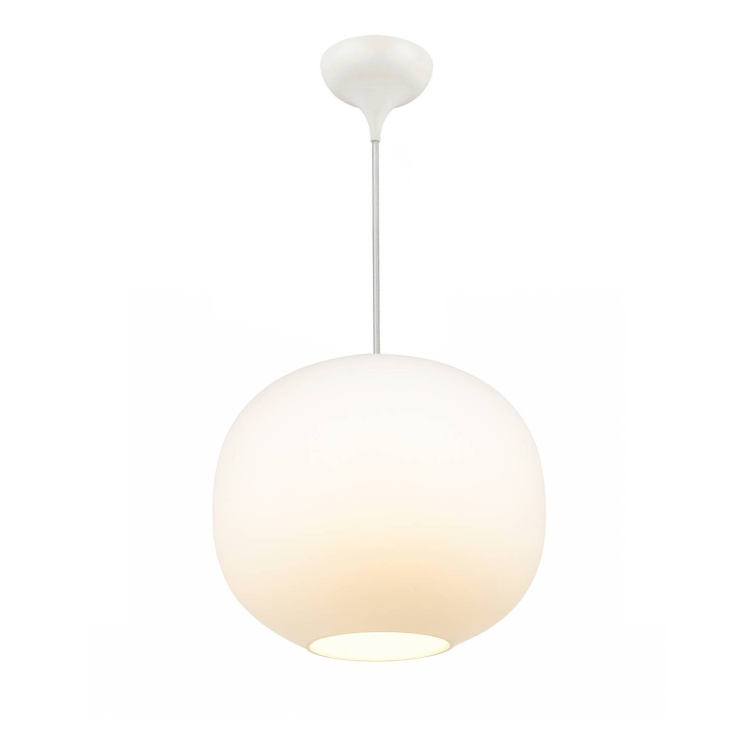 Pendelleuchte Navone Messing Opalglas Weiß Ø 30cm