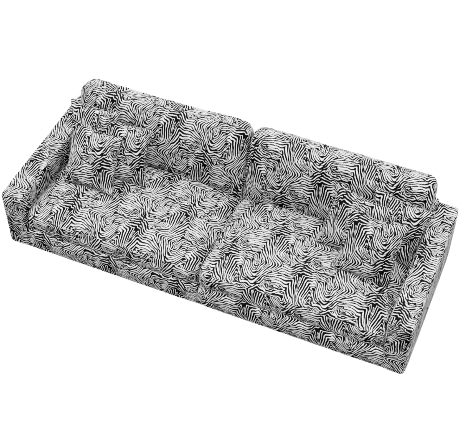 Valen Sofa XL Zebra Print mit Kissen