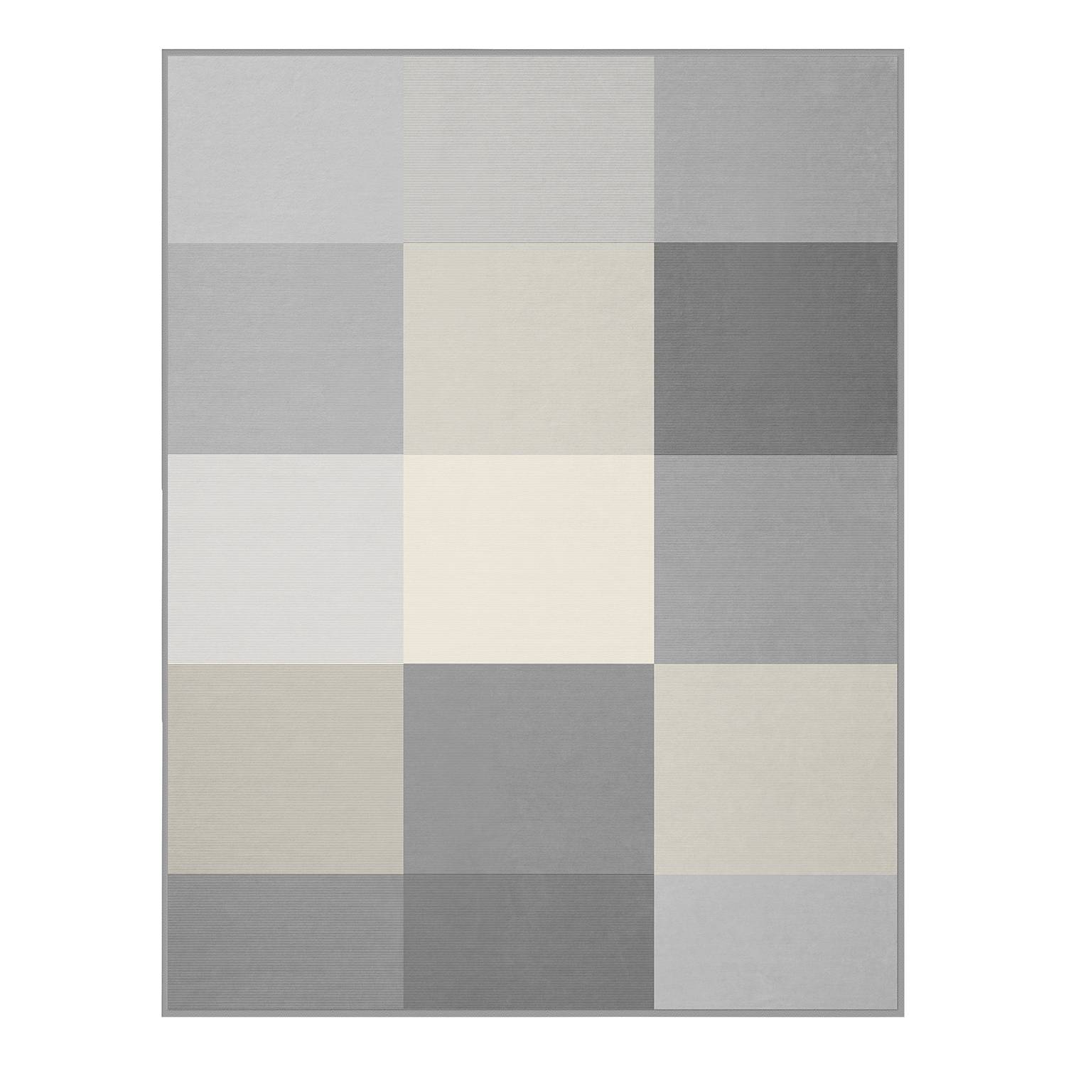 Plaid Colourfields Mischgewebe Grau 180 x 220 cm