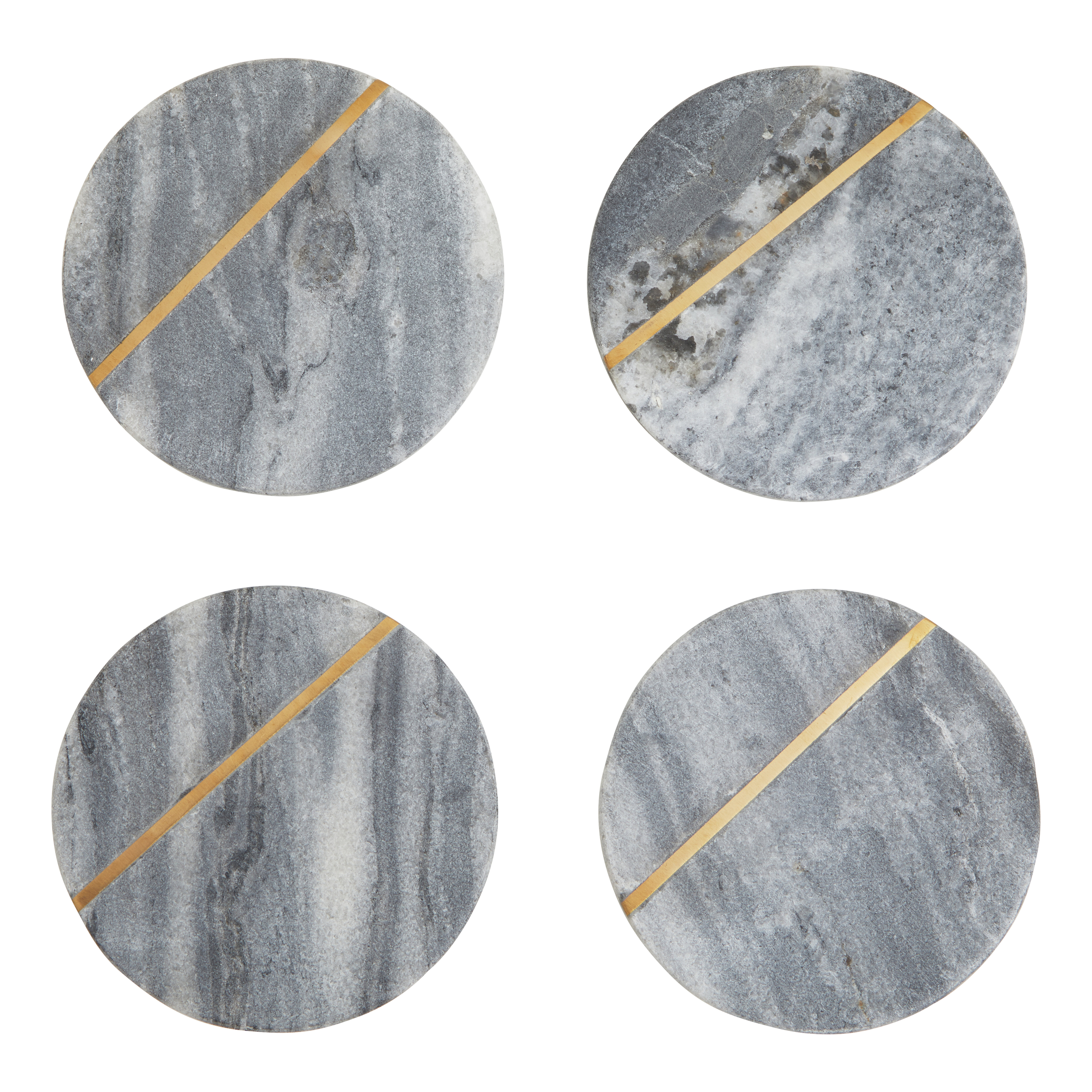4x Kira Grey Marble Untersetzer
