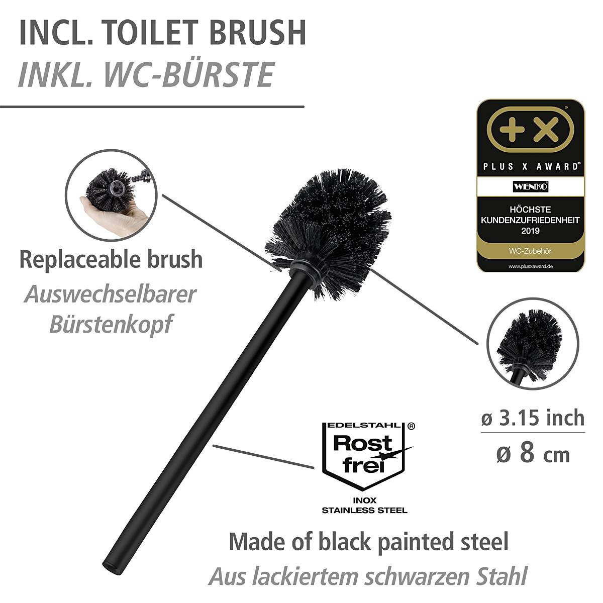 WC-Garnitur Rivalta II Schwarz