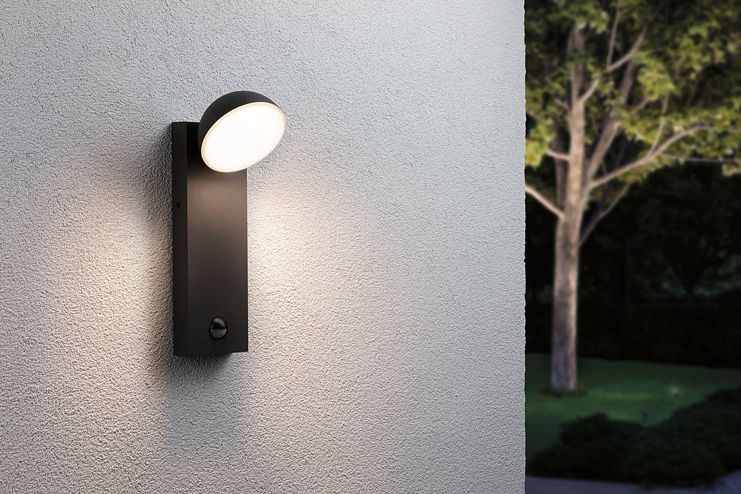 Puka Wandleuchte mit Sensor Aluminium Grau 1-flammig