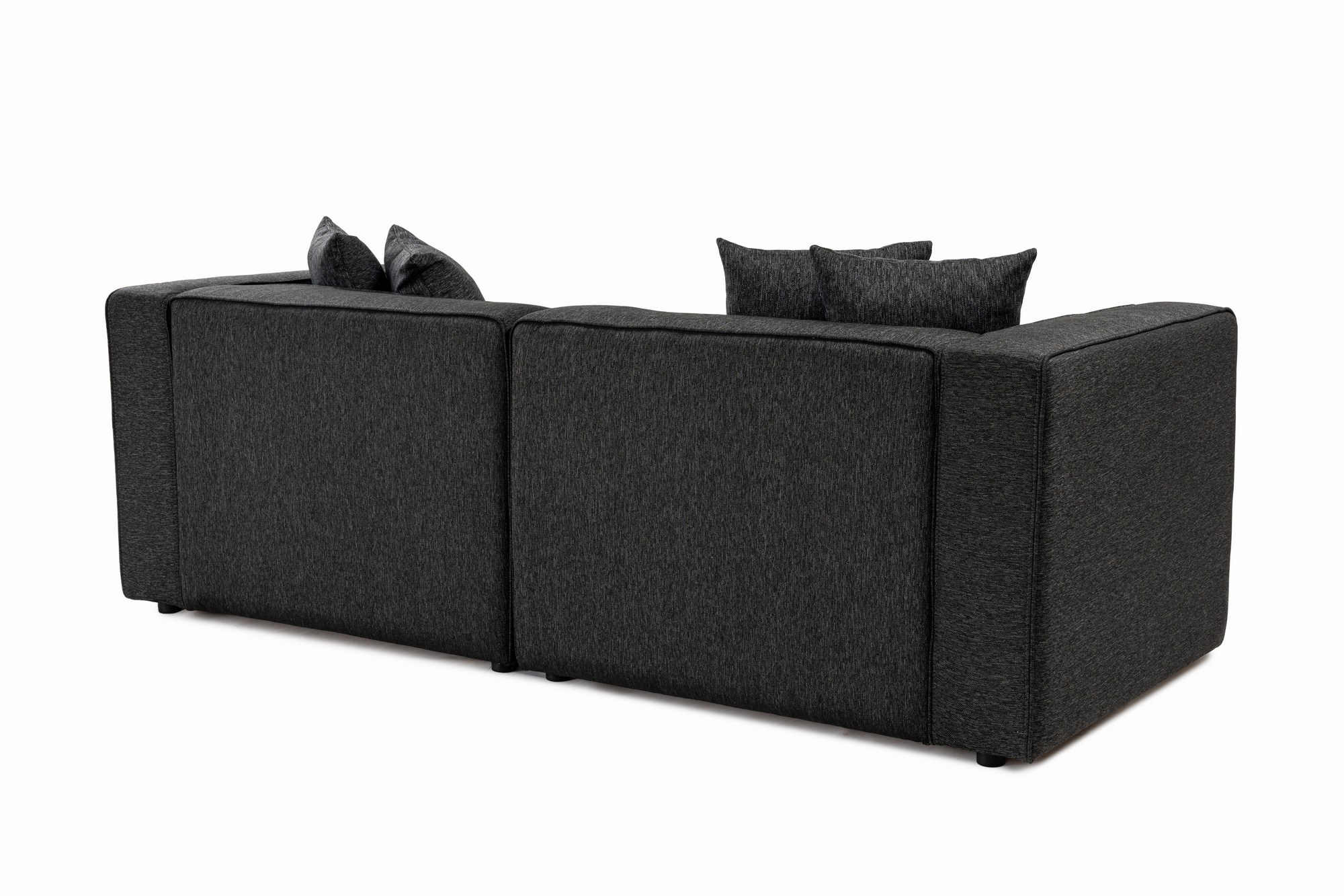 Mora Ecksofa Links Schwarzgrau