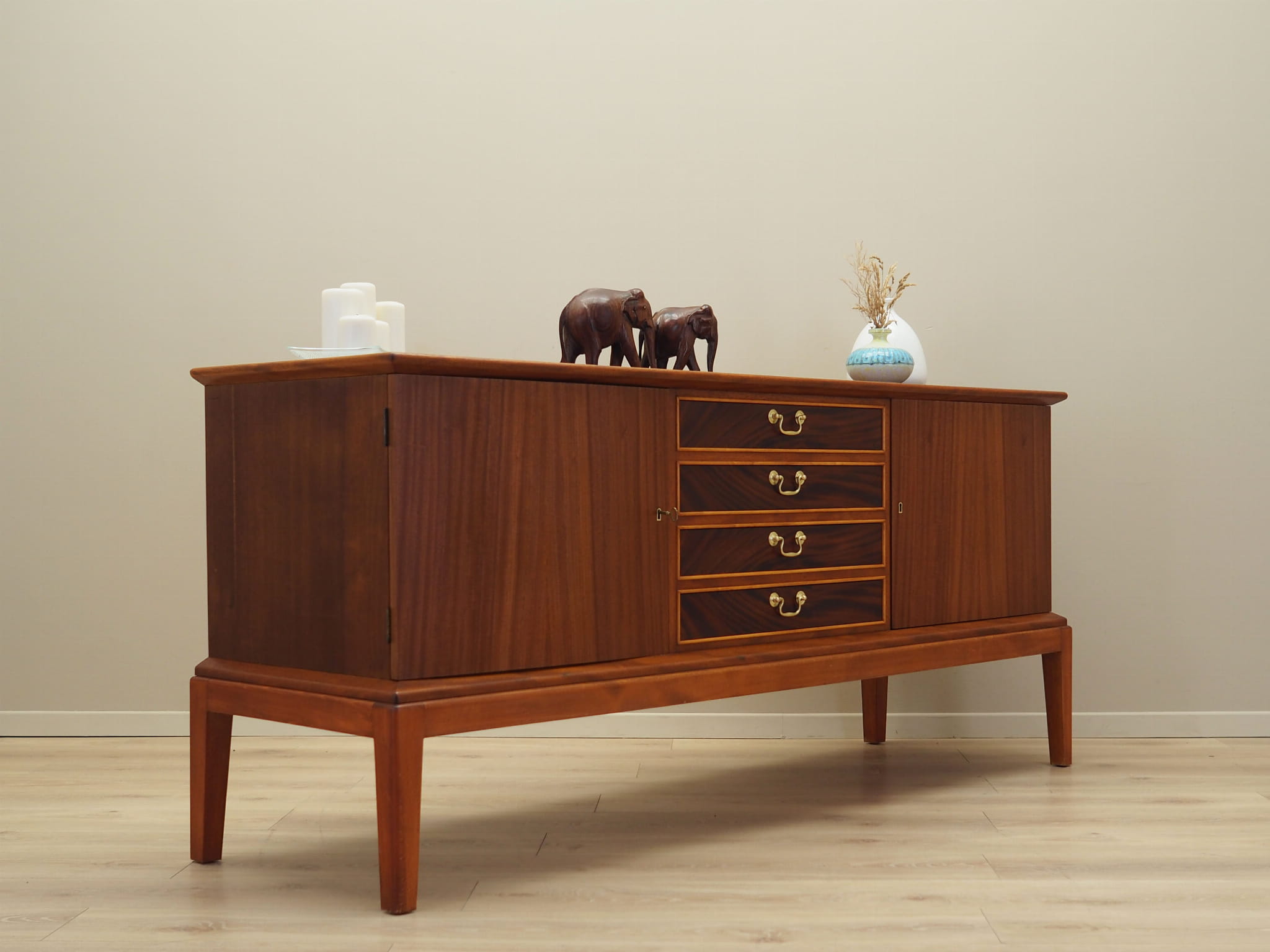 Sideboard Mahagoni Braun 1970er Jahre