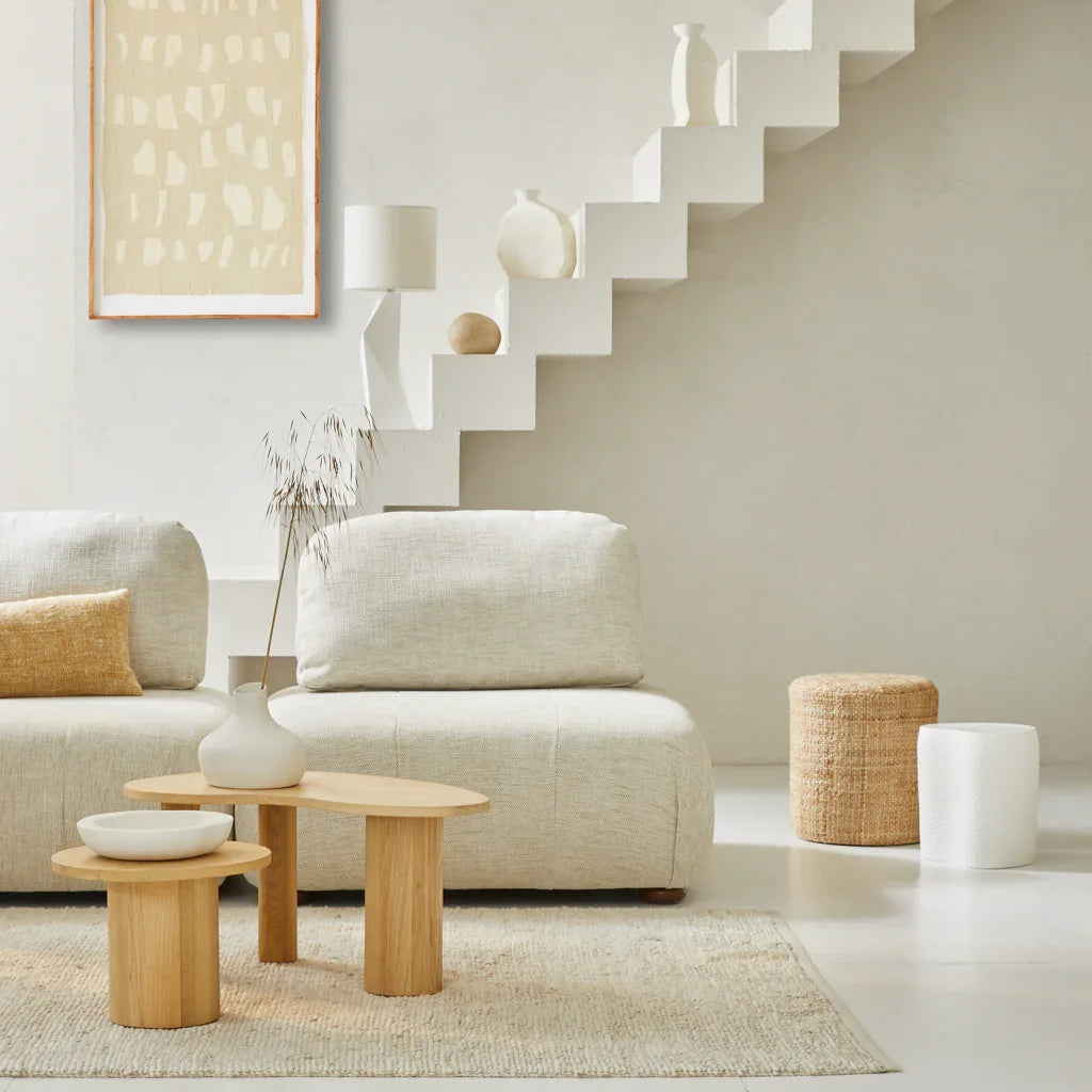 Titos Pouf Textil Natur