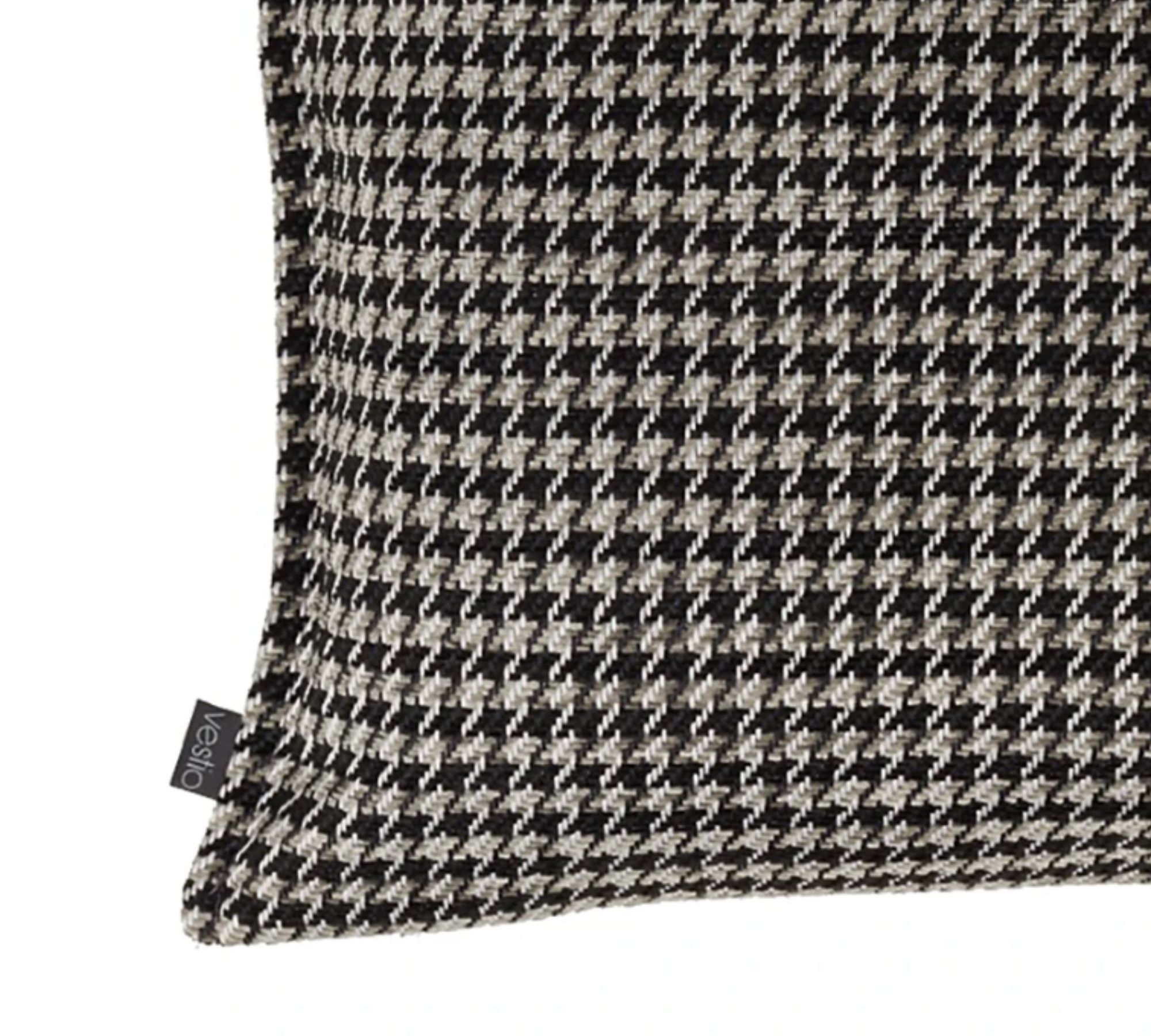 Dekokissen Webstoff Schwarz Beige 45 x 45 cm