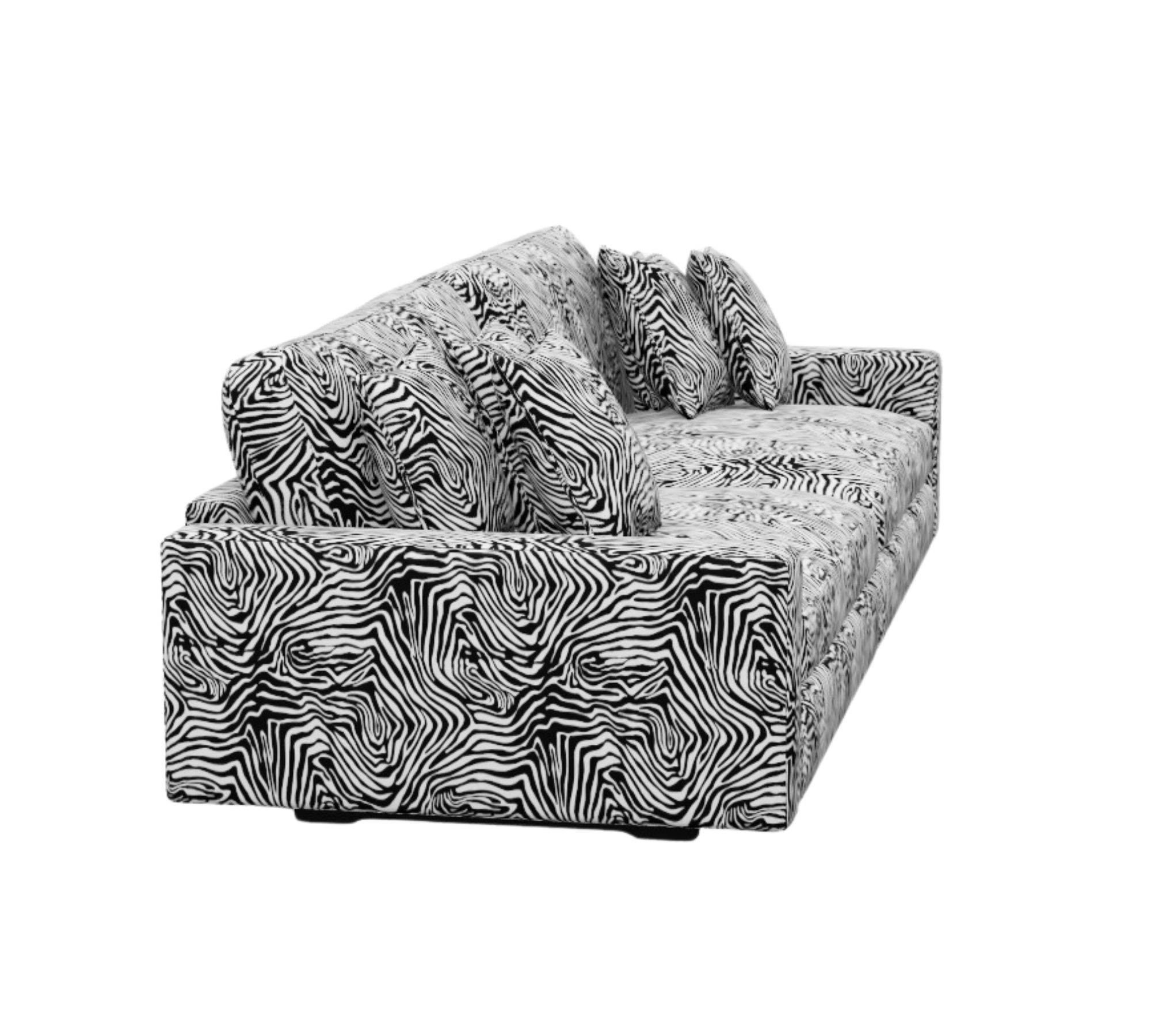 Valen Sofa XL Zebra Print mit Kissen