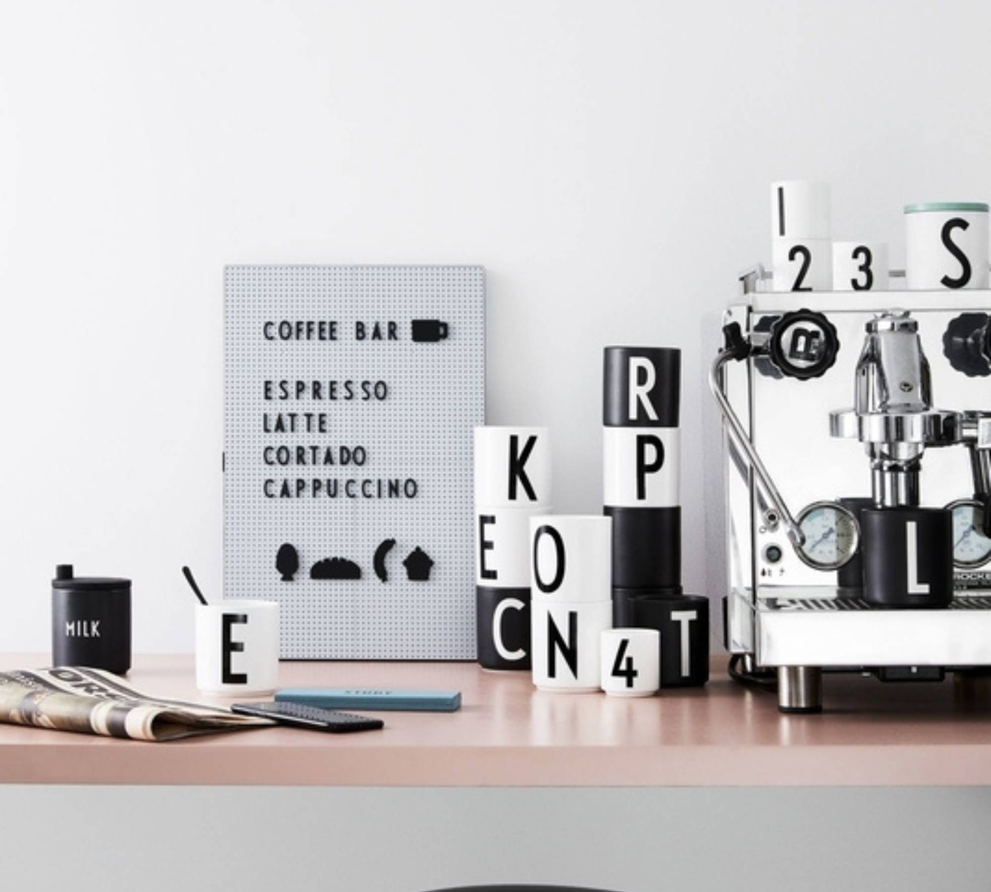 Message Tafel Grau