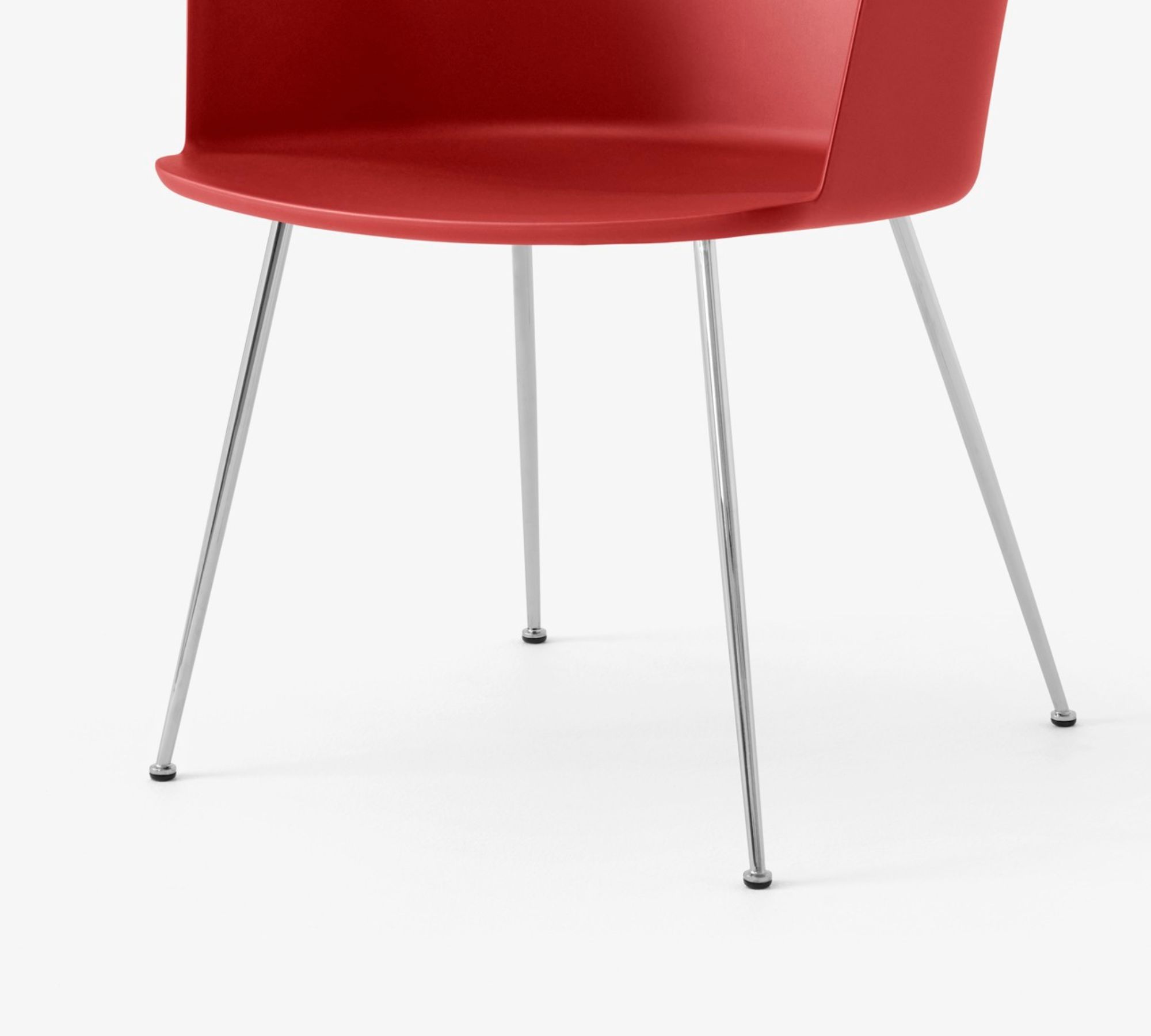 Rely HW33 Sedia con braccioli Plastica Metallo Rosso