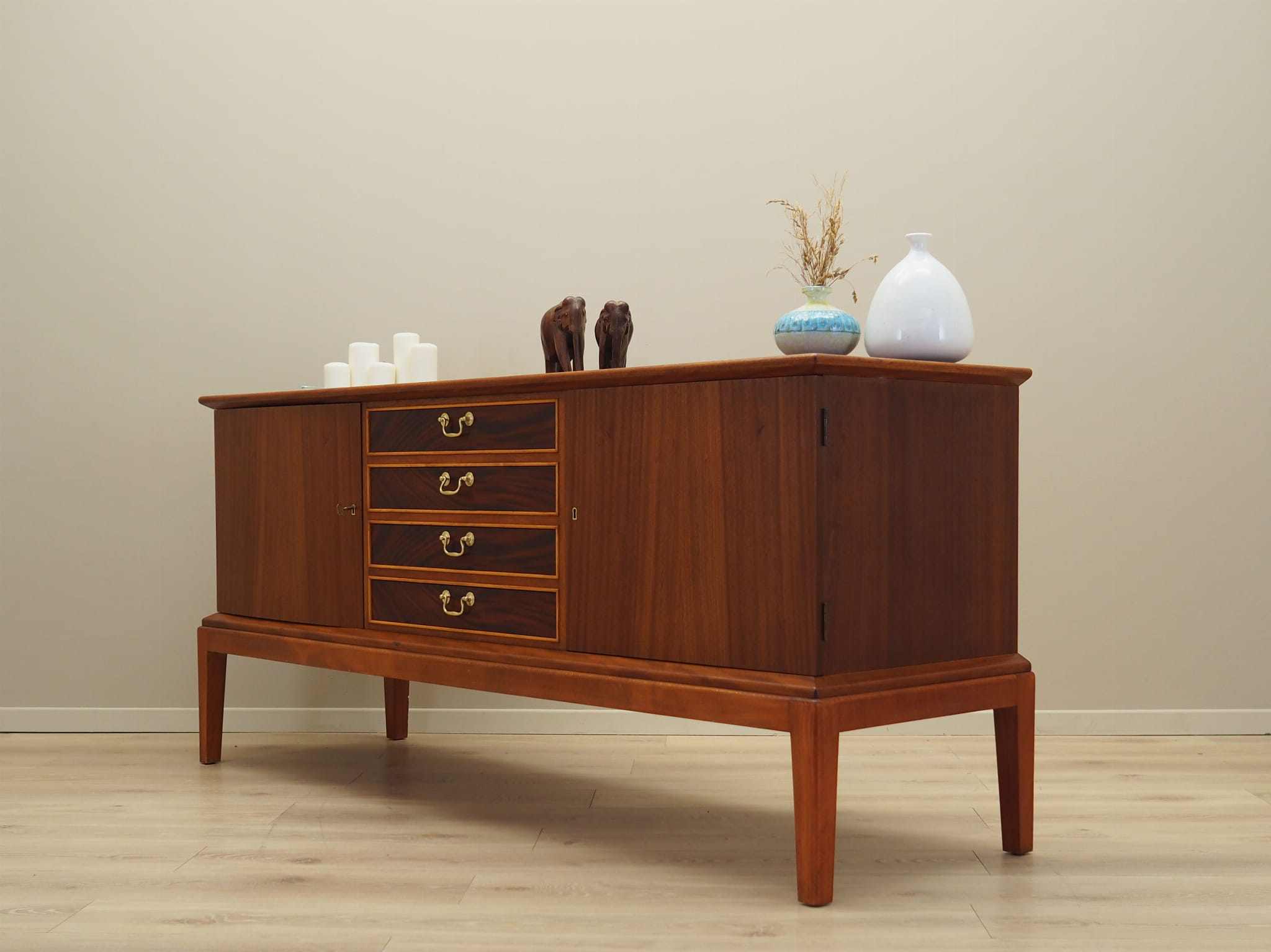 Sideboard Mahagoni Braun 1970er Jahre