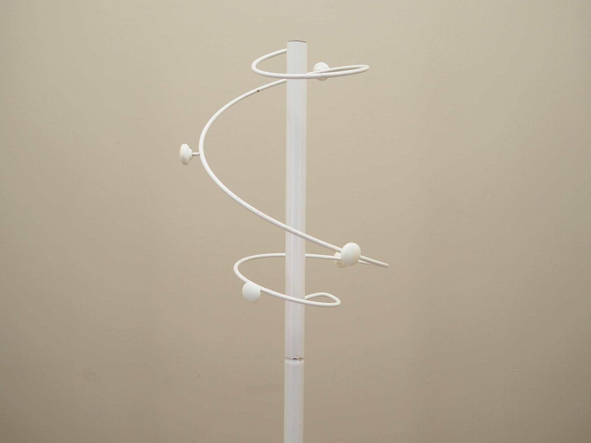 Vintage coat rack metal white 1970s
