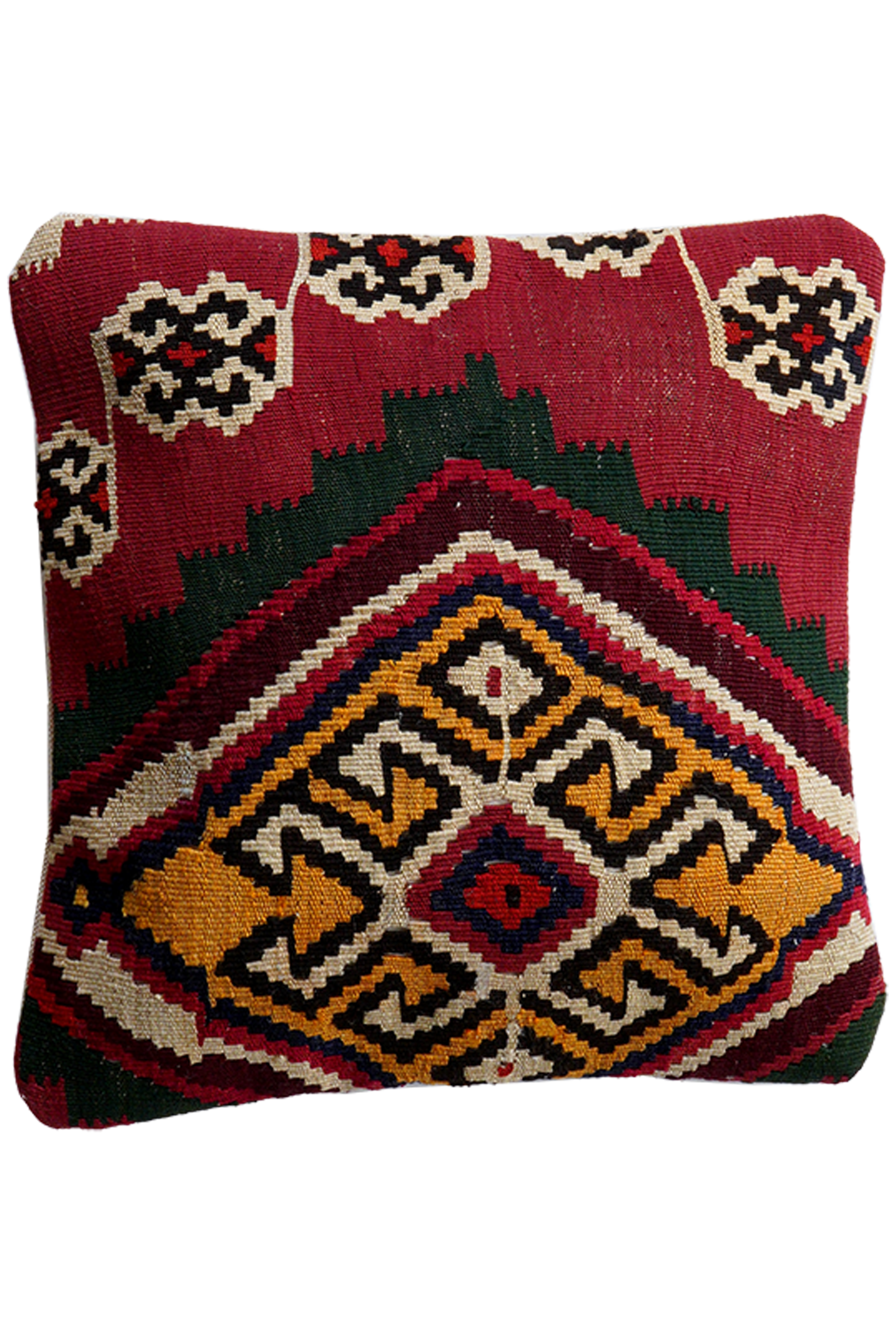 Kilim Kissenbezug Braun Rot