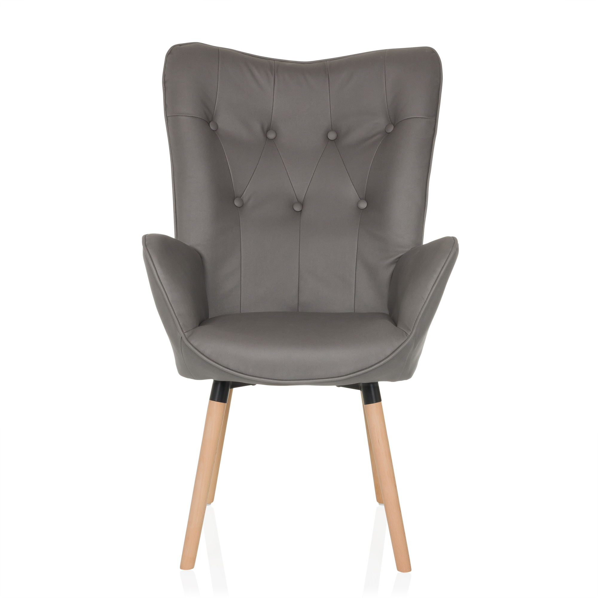 Havenio I Armchair Fabric Velvet Grey