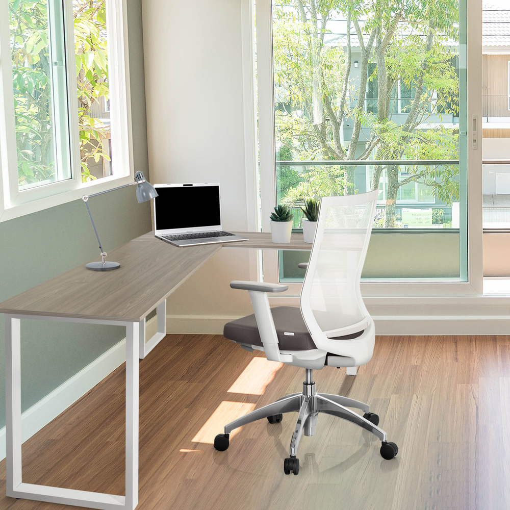 Workspace Basic I Scrivania angolare Legno Grigio