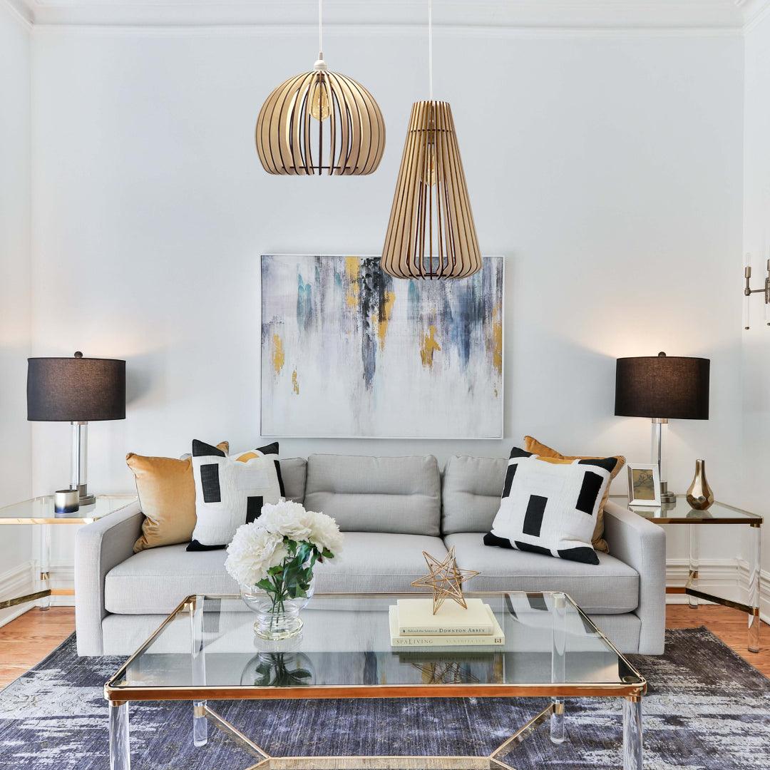 Atlas Pendant Lamp Wood 35cm