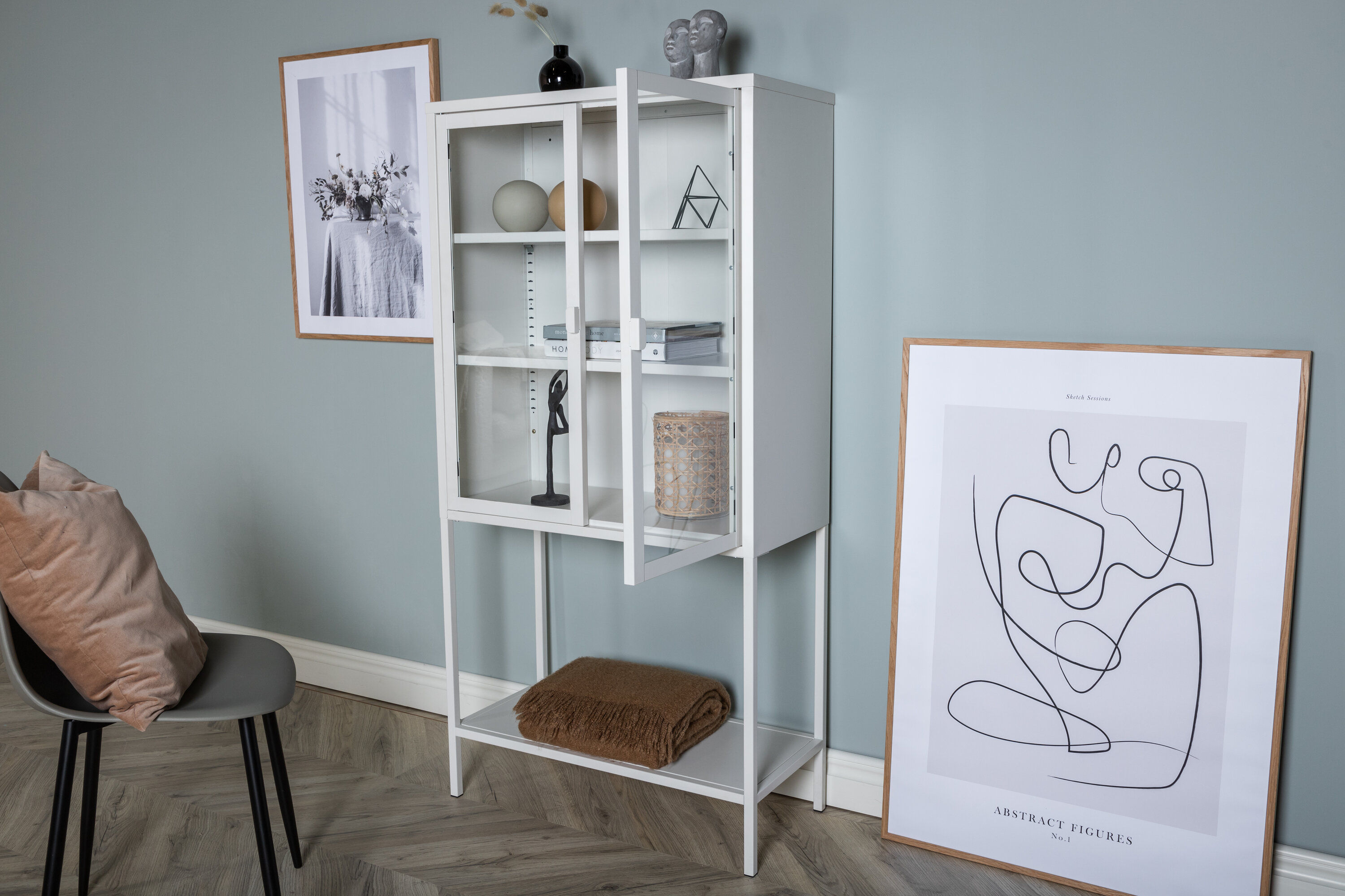 Misha Cabinet with Shelf White