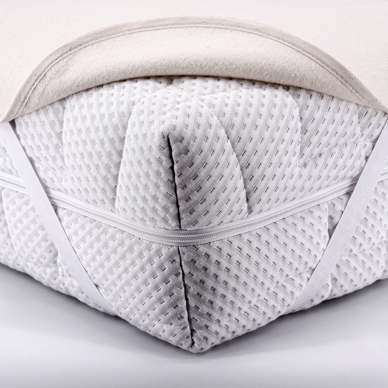 Molton II Fixspannauflage Baumwollstoff Ecru 120 x 200 cm