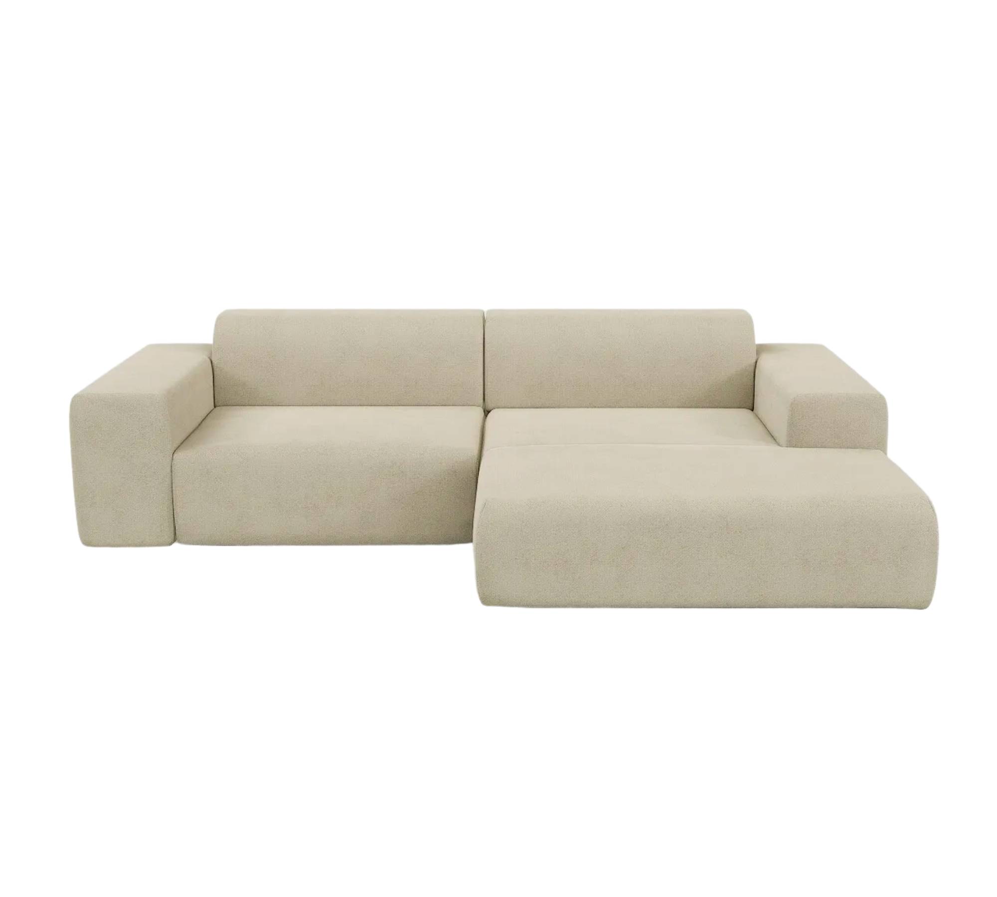 Pyllow Ecksofa Strukturstoff Cremebeige
