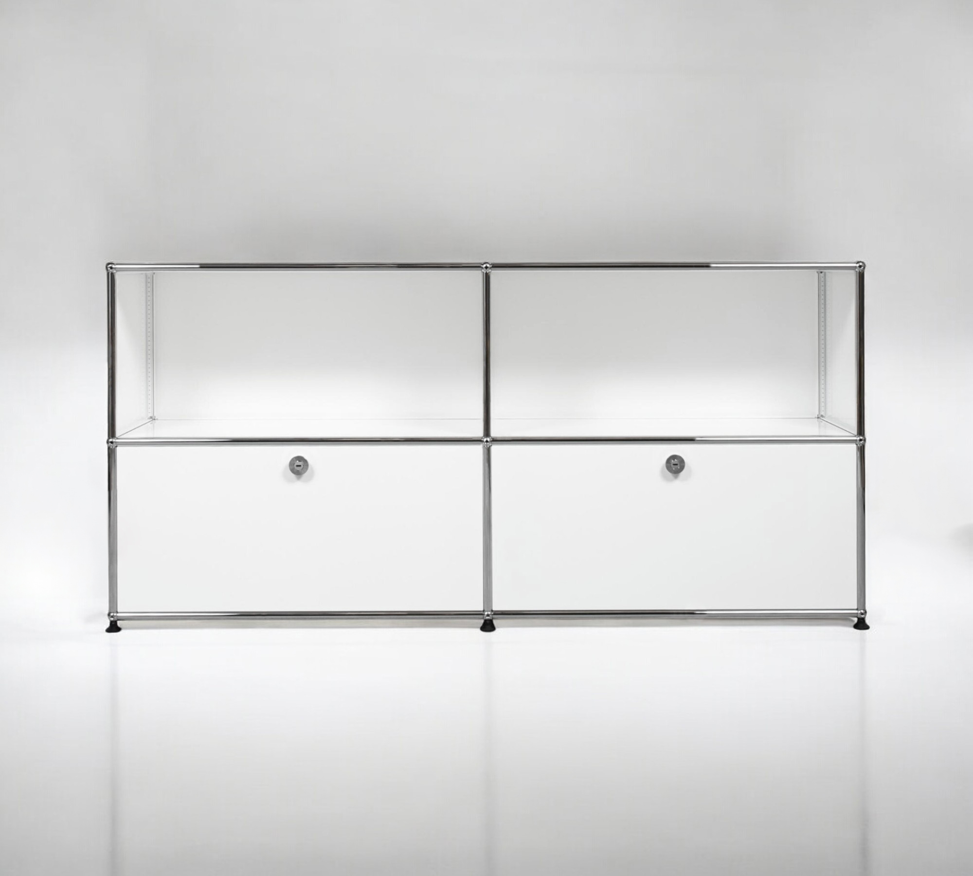 Sideboard 2x2 Mit 2 Klapptüren Reinweiss