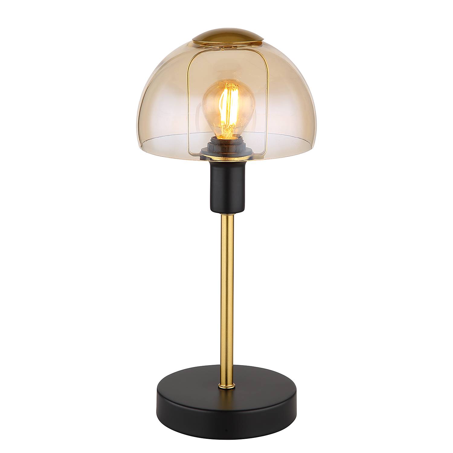 Tischleuchte Kokkini Farbglas Beige