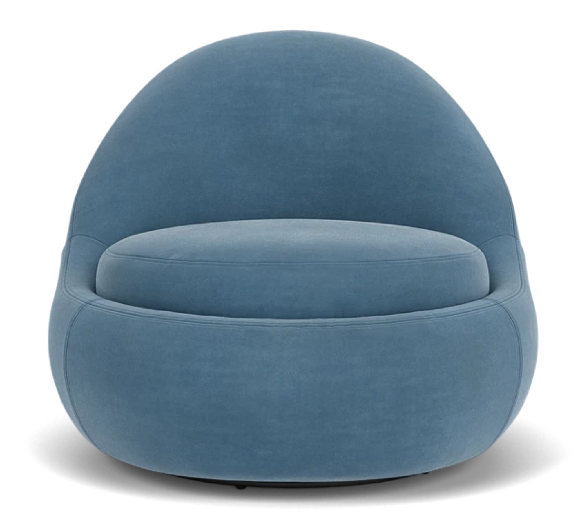 Babette Drehsessel Velour Lux Shadow Blue